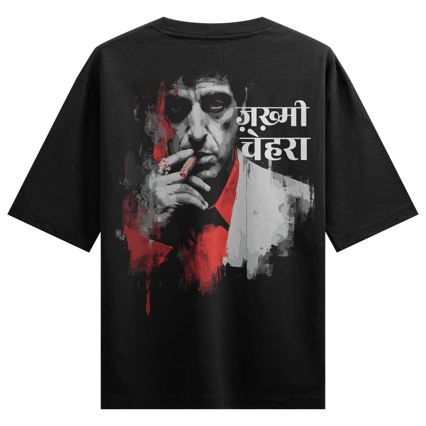 PRDGY Scar Face Oversized Sweatshirt