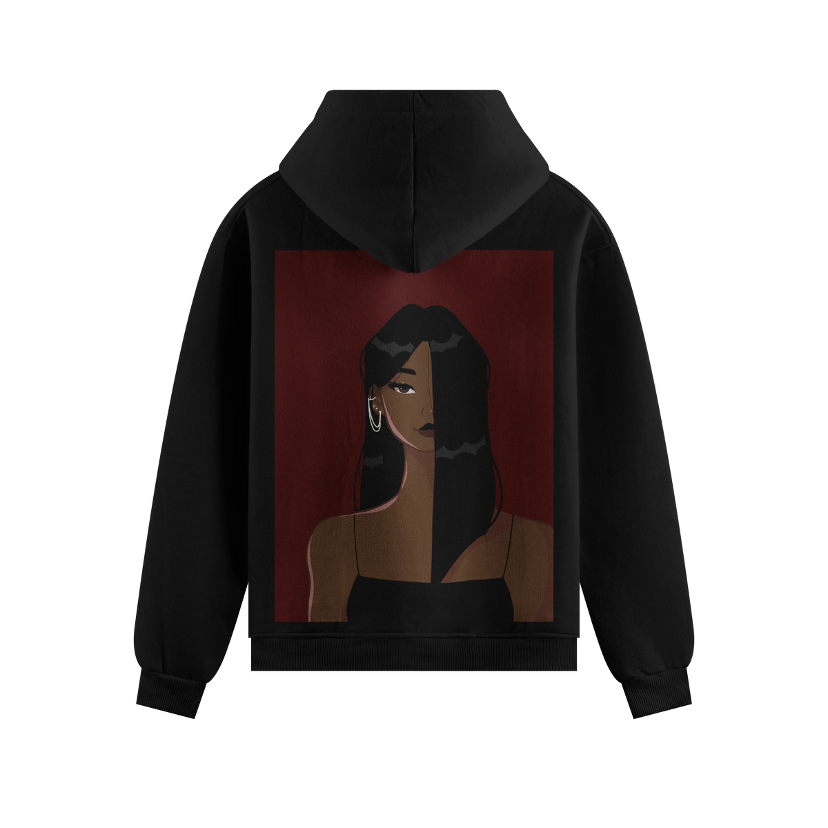 Portrait artwork on PRDGY hoodie