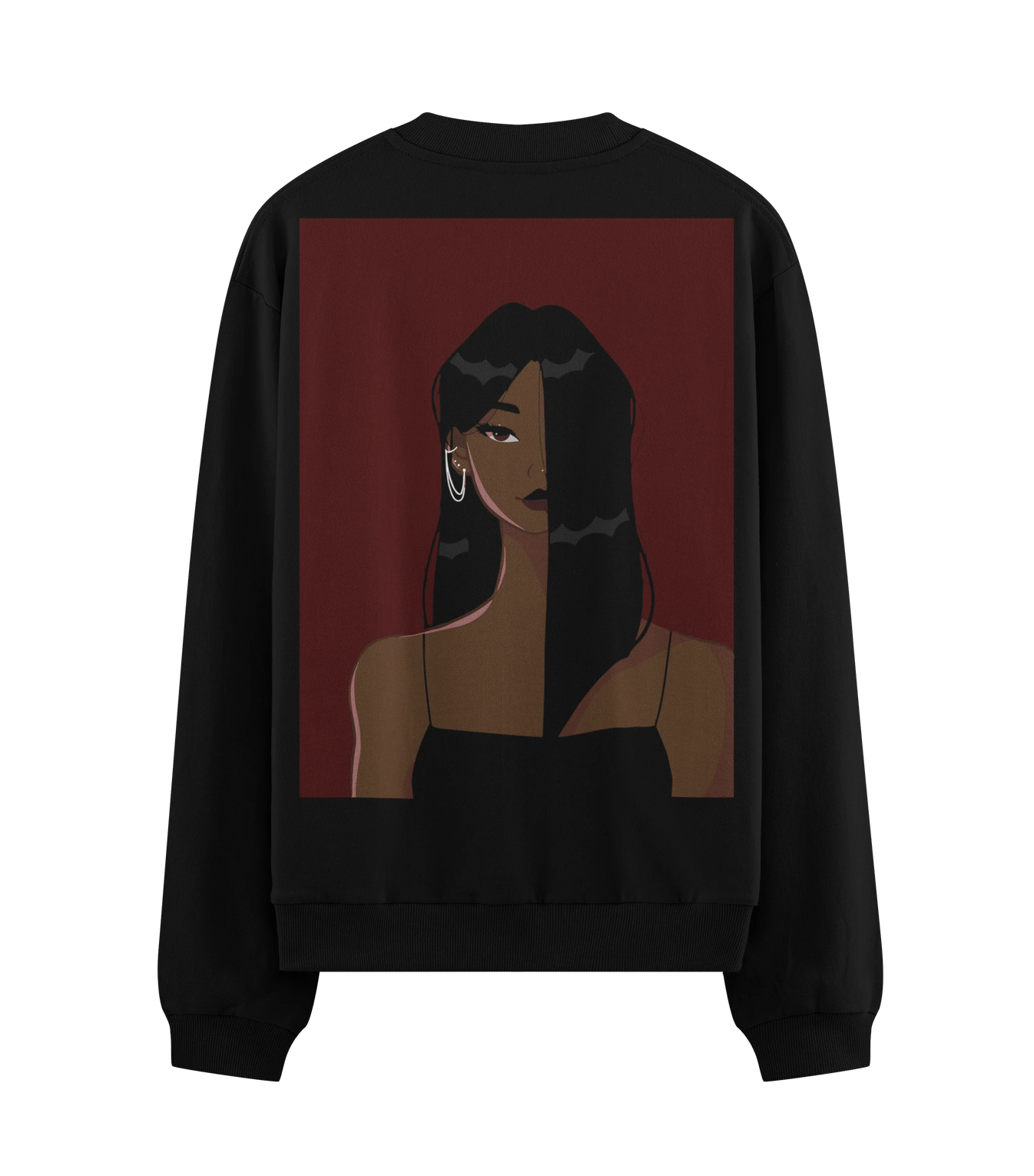 Woman Portrait artwork on PRDGY sweatshirt