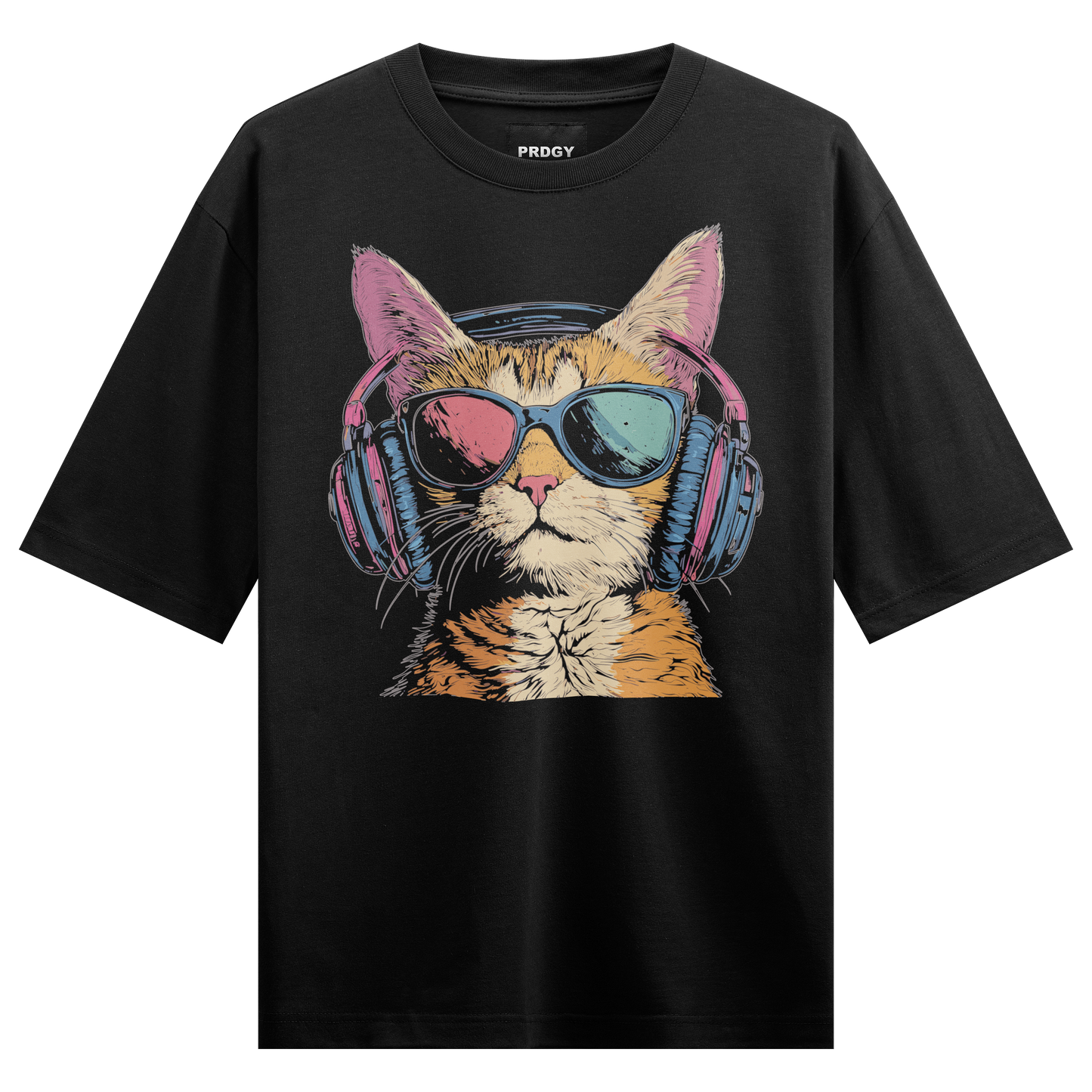 PRDGY Silent Party Front Oversized T-Shirt