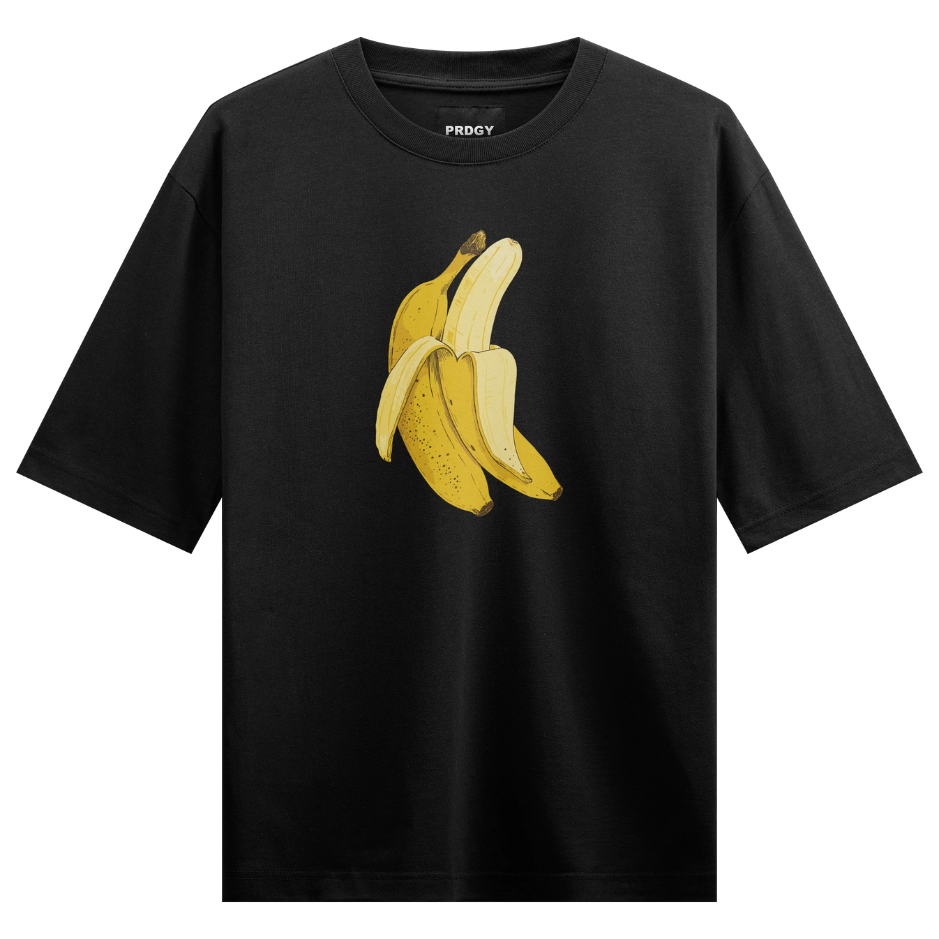 Banana artwork on PRDGY oversized t-shirt