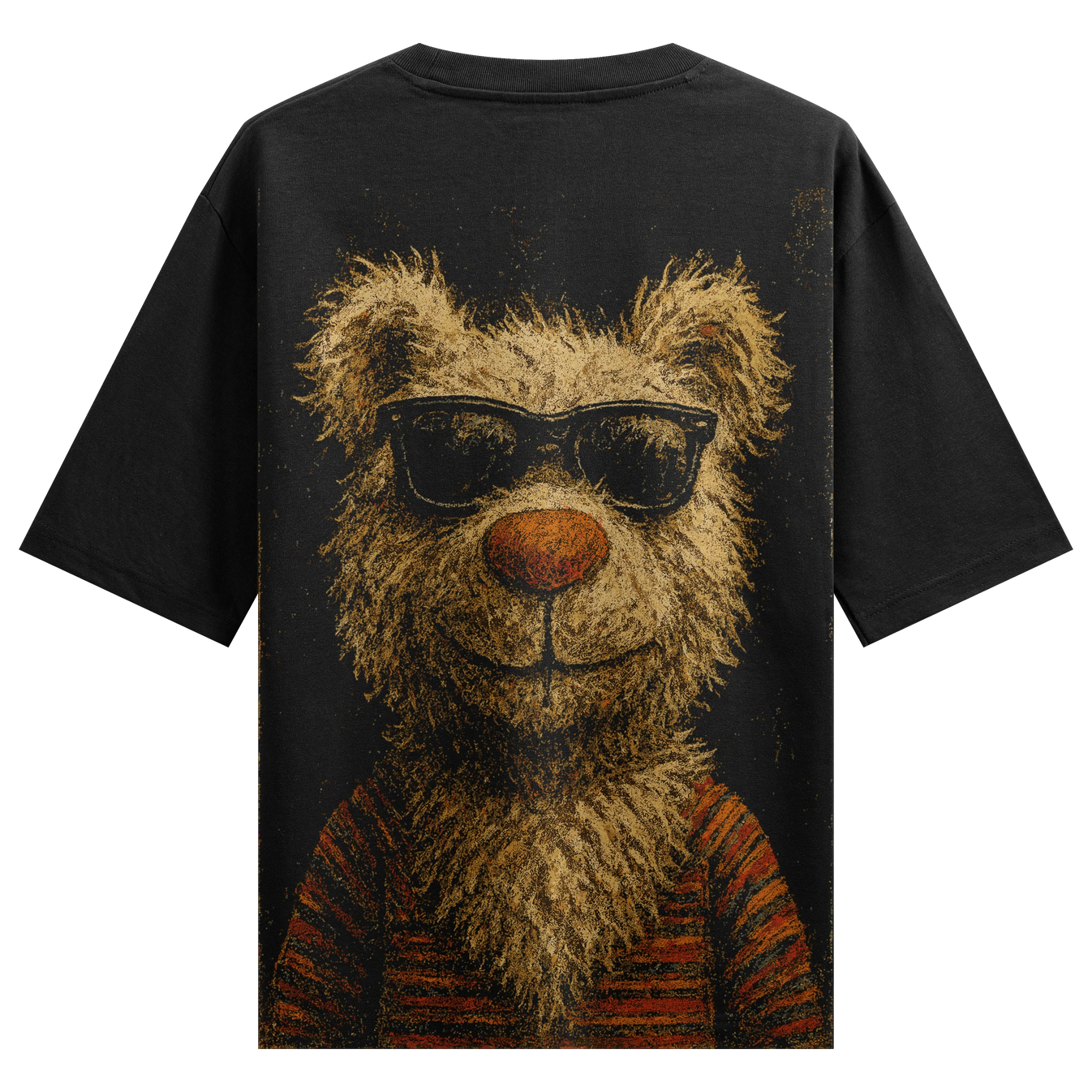 Bear artwork on PRDGY oversized t-shirt