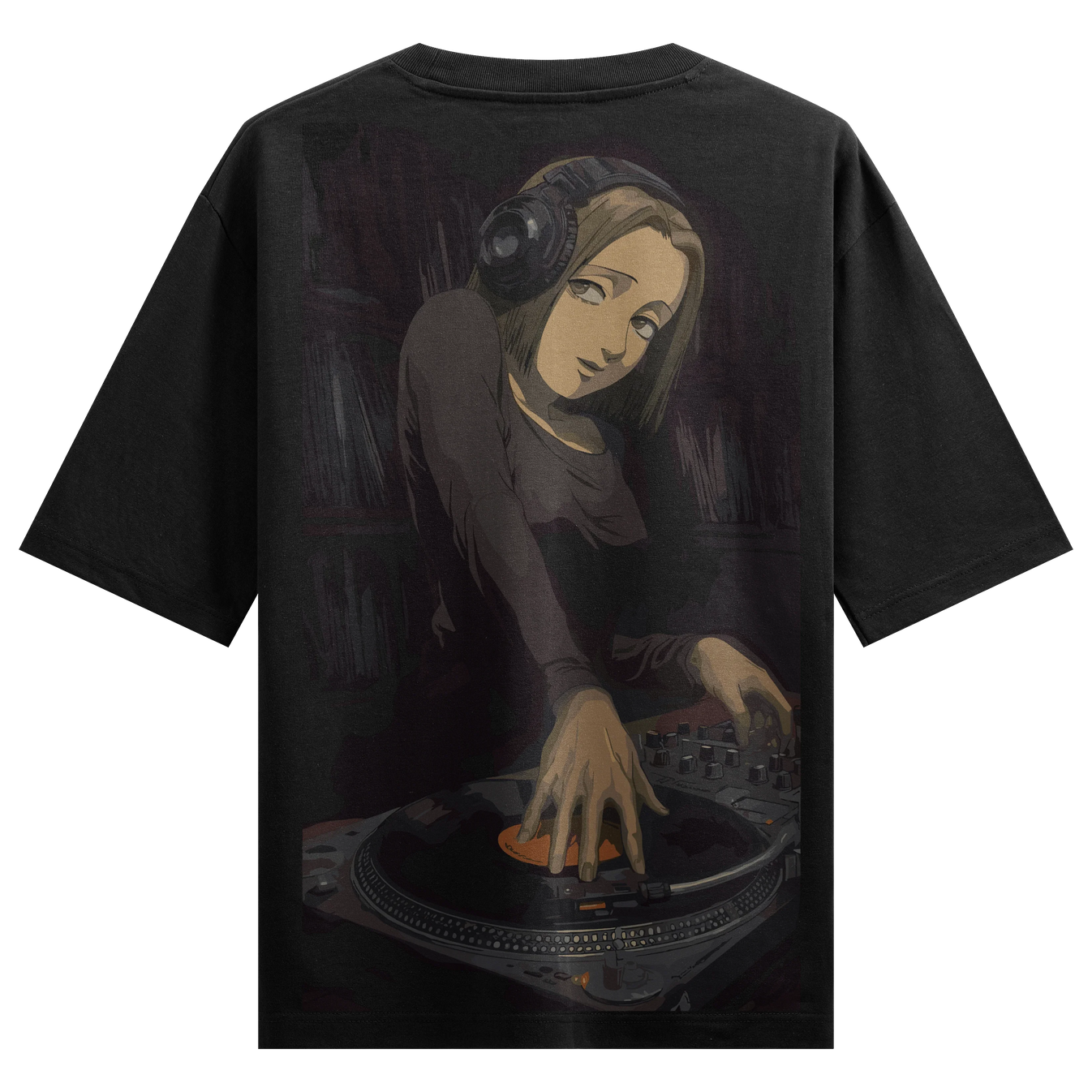 DJ artwork on PRDGY oversized t-shirt