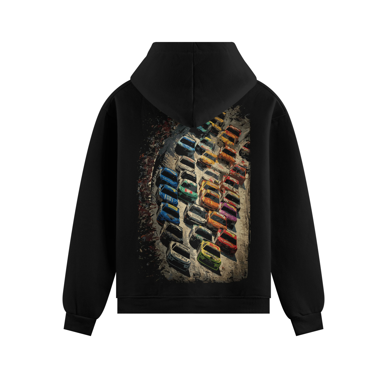 Racing Cars artwork on PRDGY hoodie