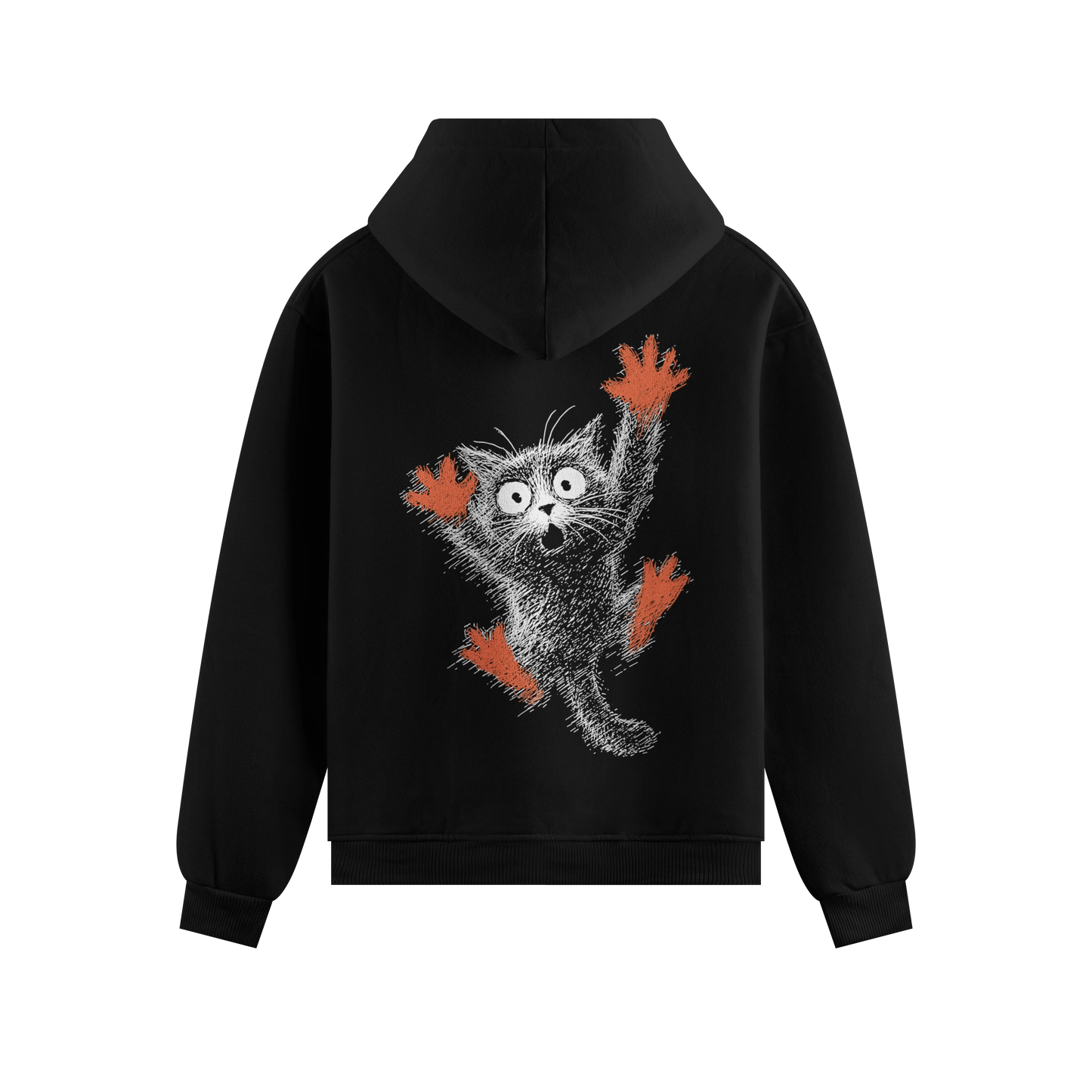 PRDGY Startled Cat Oversized Hoodie