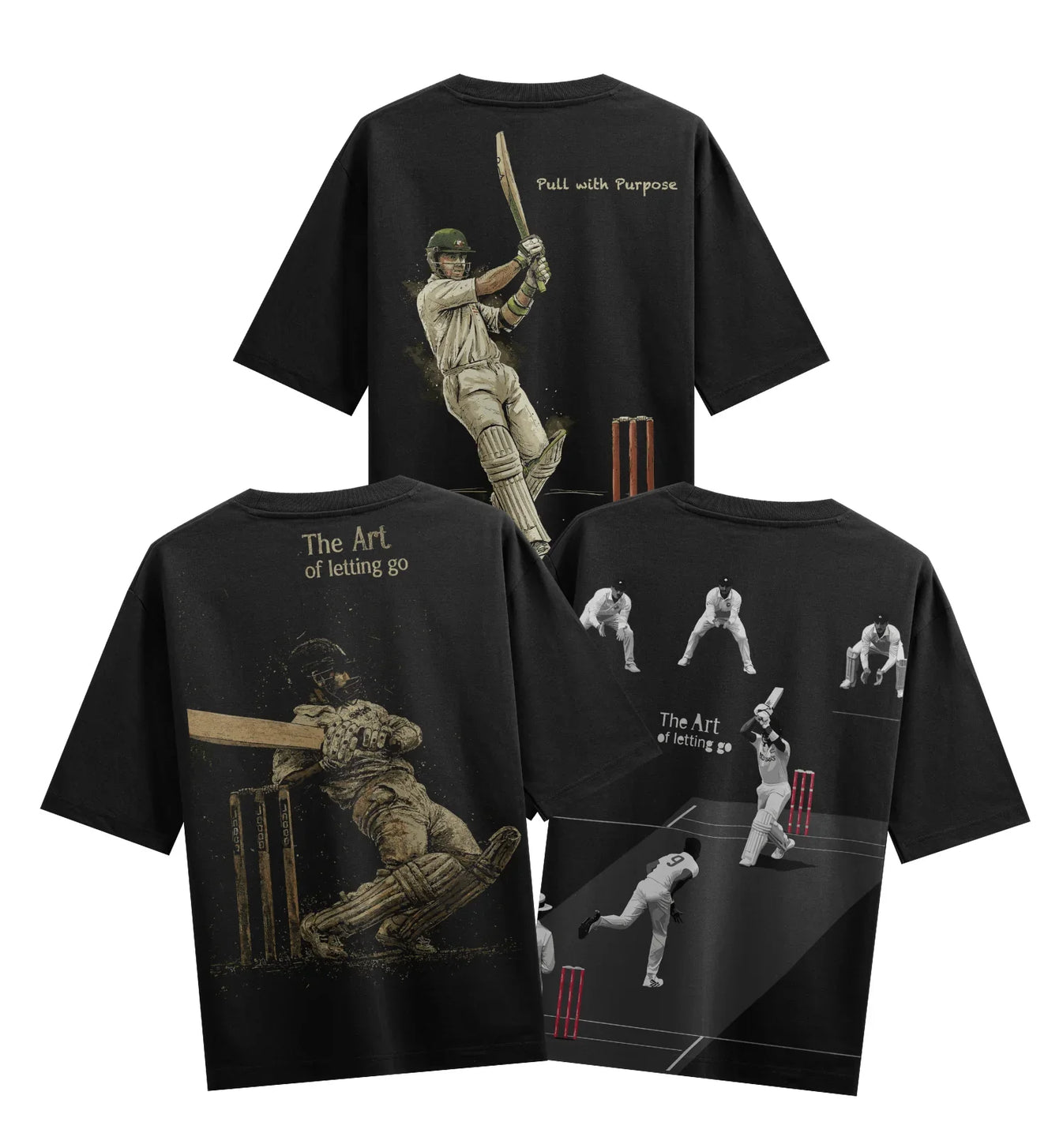 Pull With Purpose The Art Of Letting Go artwork on PRDGY oversized t-shirt