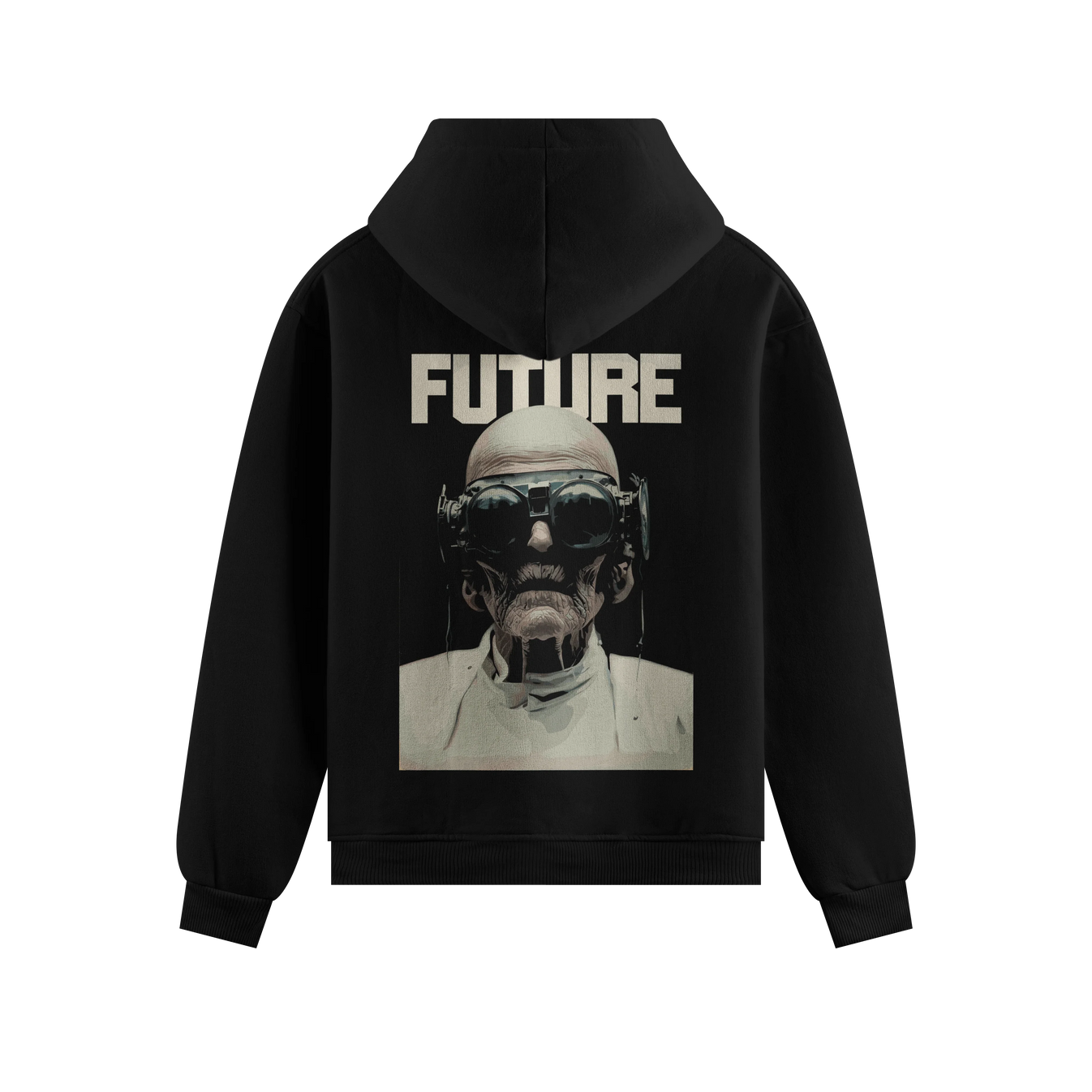 Cyborg artwork on PRDGY hoodie