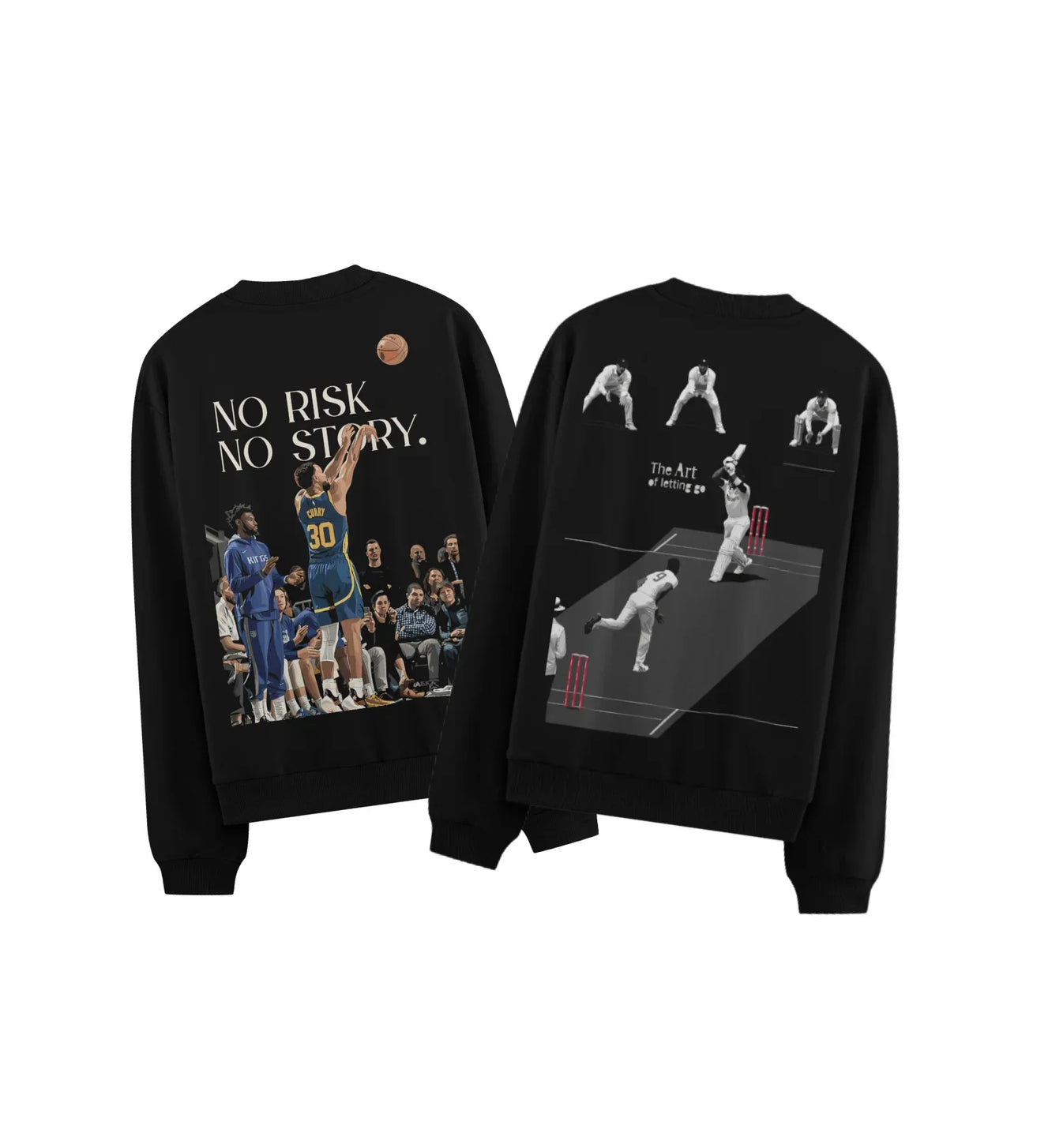Sports artwork on PRDGY sweatshirt