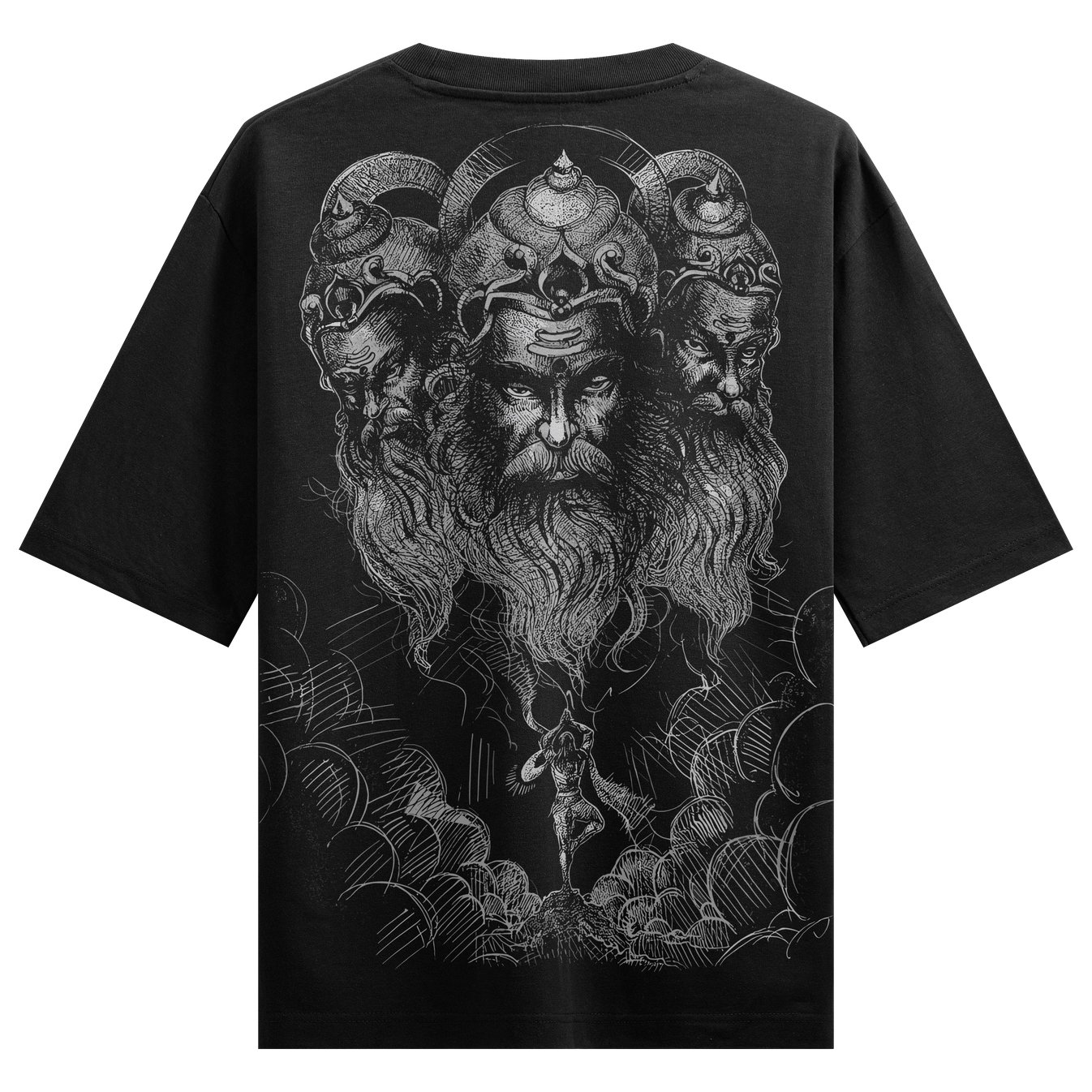 Shiva artwork on PRDGY oversized t-shirt
