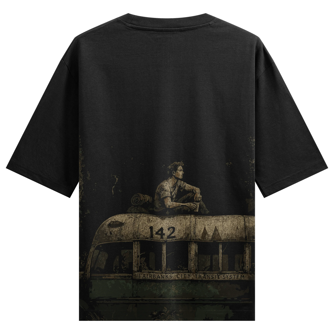 142 FAIRBANKS CITY TRANSIT SYSTEM artwork on PRDGY oversized t-shirt