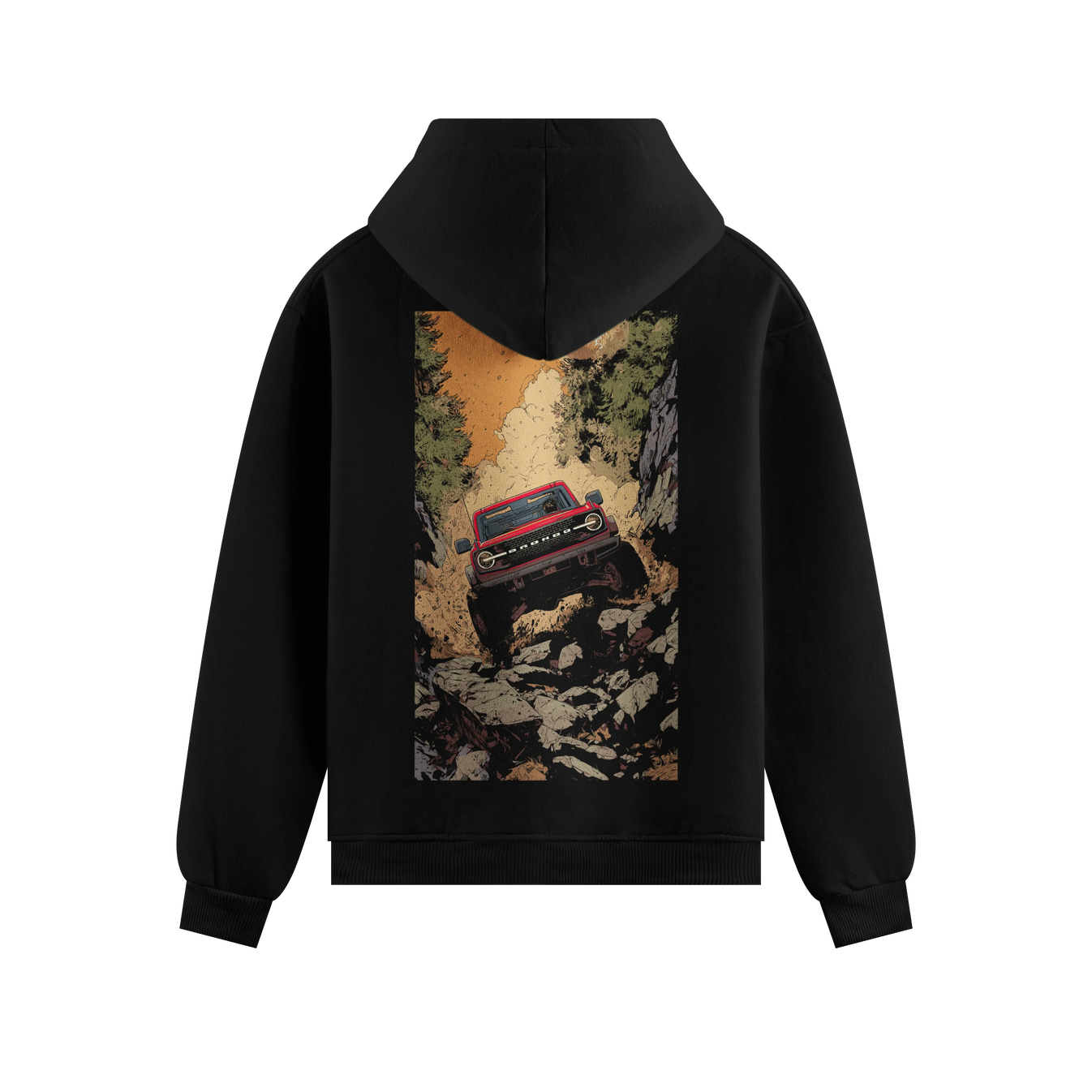 Ford Bronco artwork on PRDGY hoodie