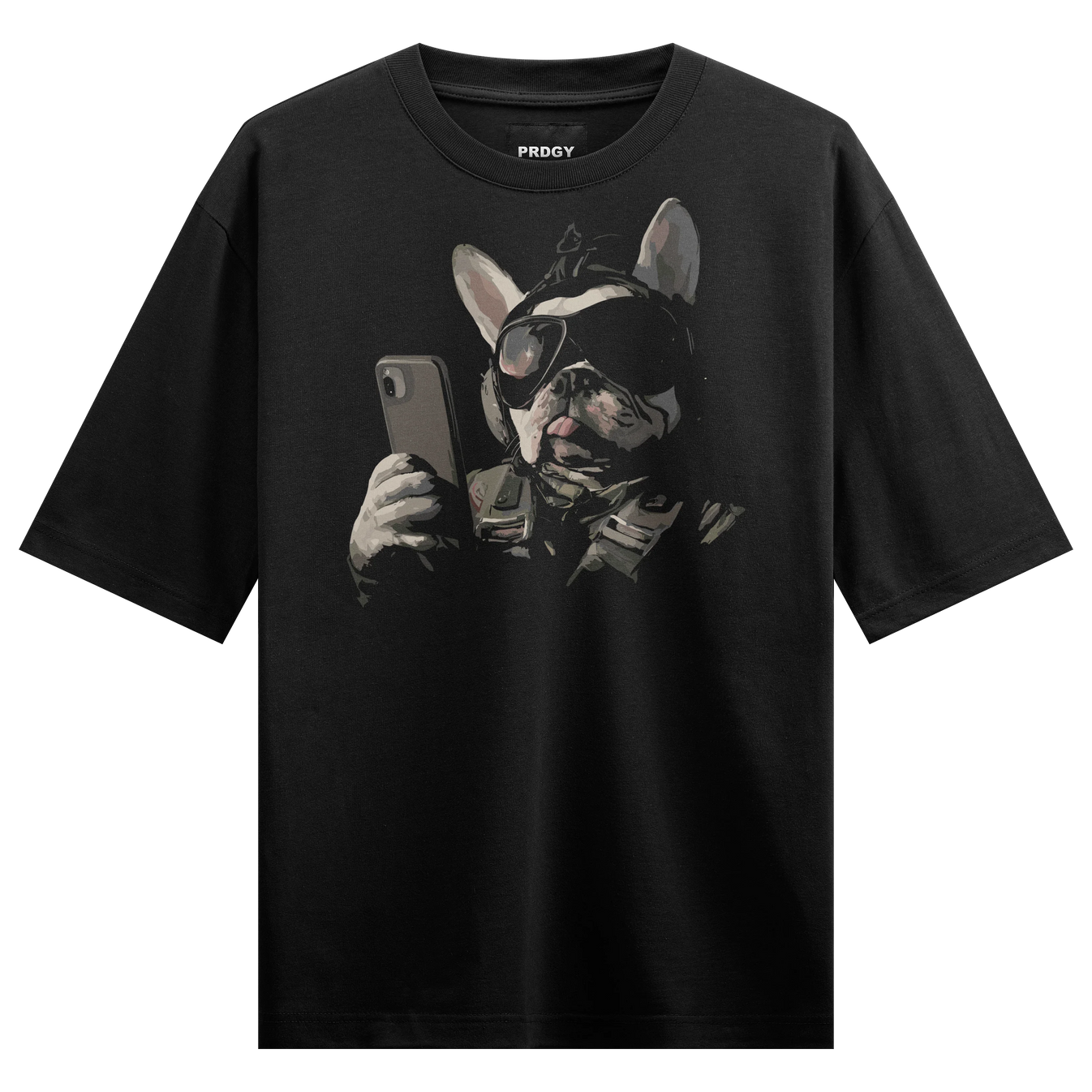 French Bulldog artwork on PRDGY oversized t-shirt