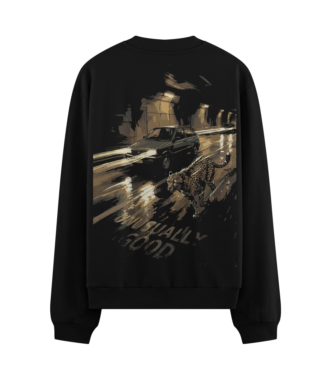 UNUSUALLY GOOD artwork on PRDGY sweatshirt