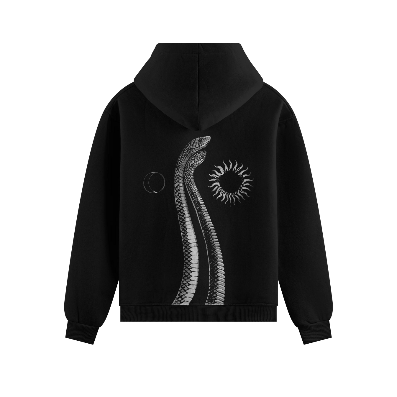 Snake artwork on PRDGY hoodie