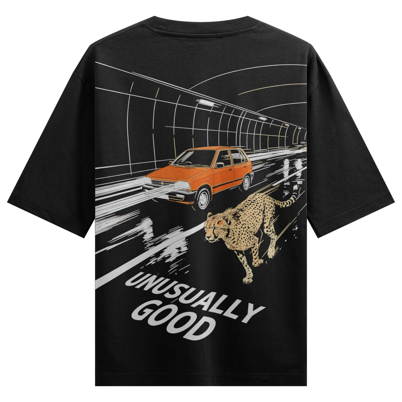 UNUSUALLY GOOD artwork on PRDGY oversized t-shirt