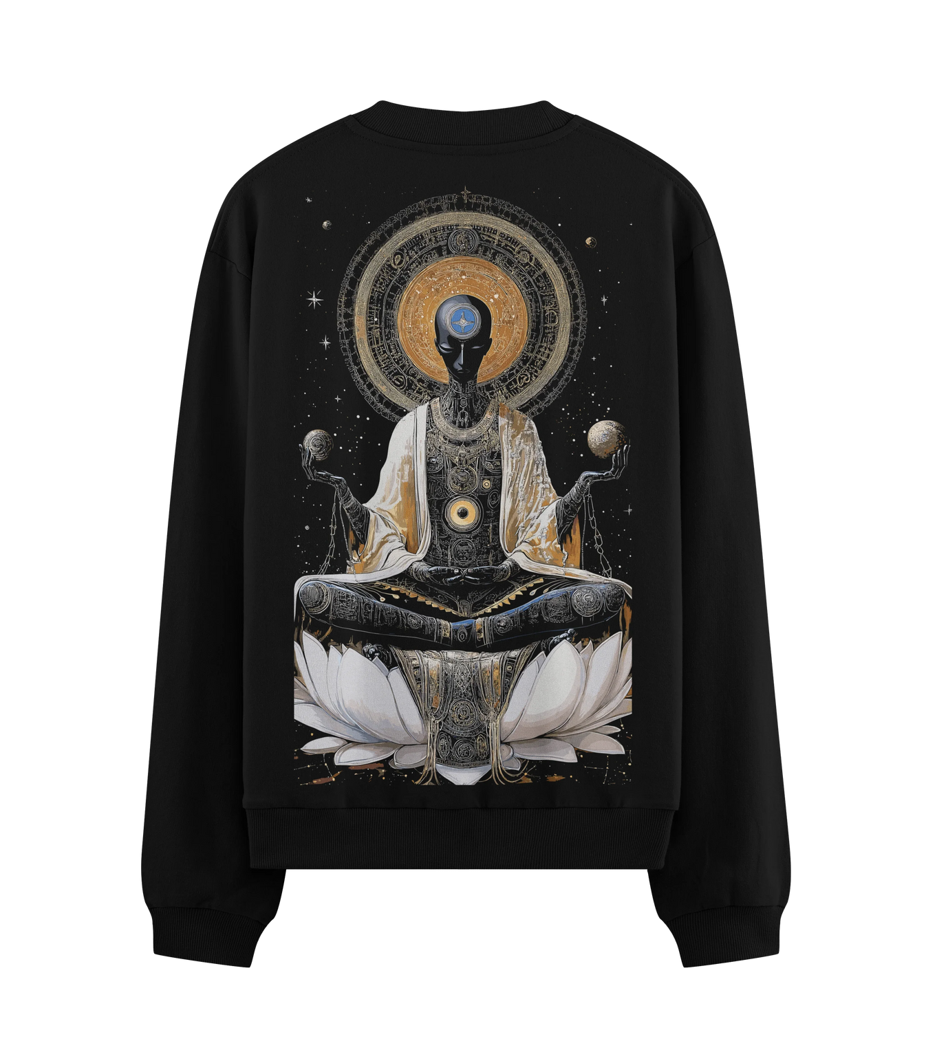 Cosmic Being artwork on PRDGY sweatshirt