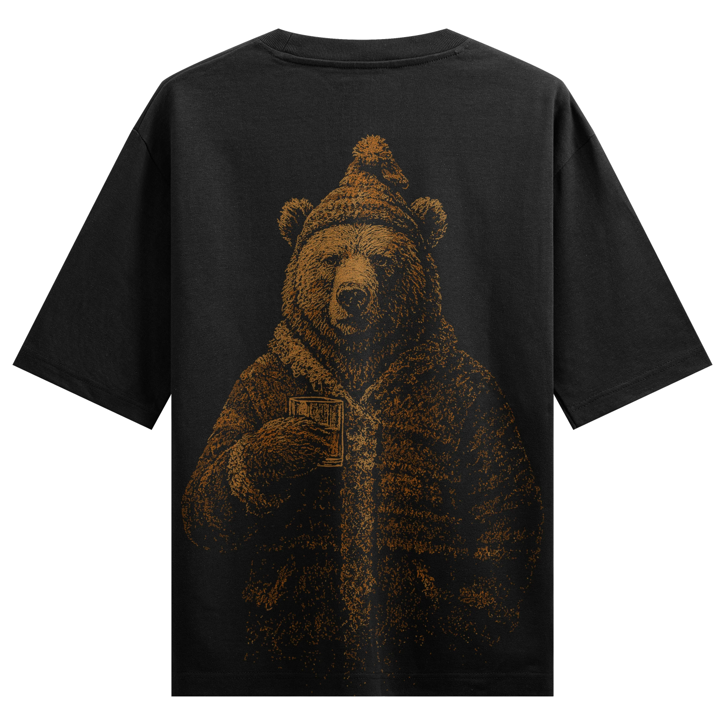 PRDGY Whiskey Bear Oversized T-Shirt