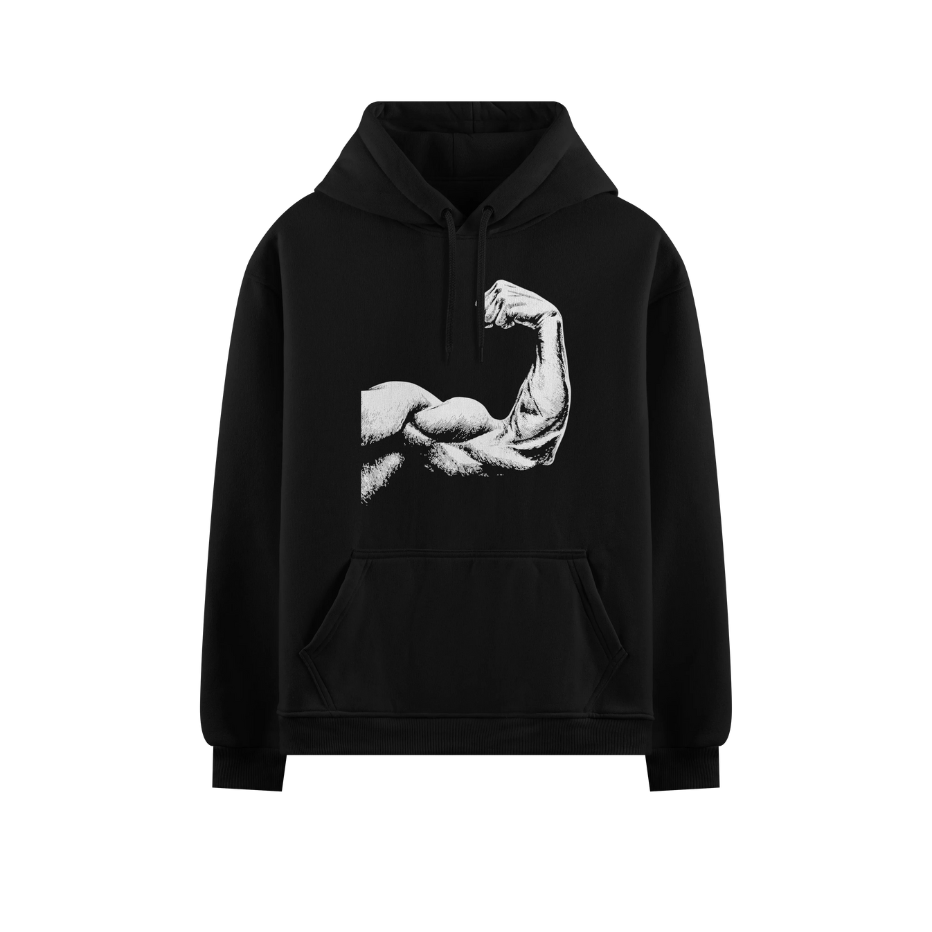 Biceps artwork on PRDGY hoodie