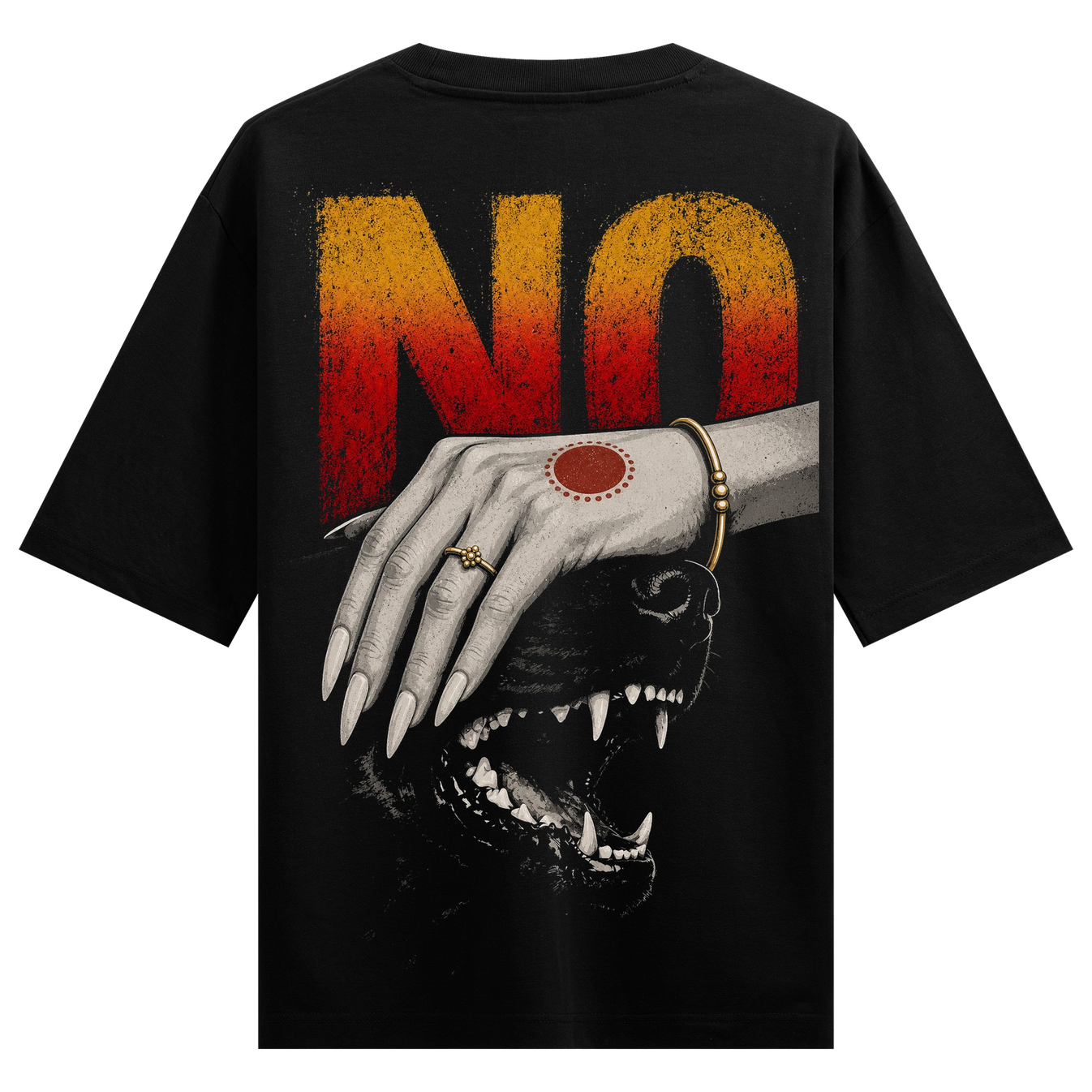 Fierce Guardian T-Shirt by PRDGY — snarling dog artwork, dark art design