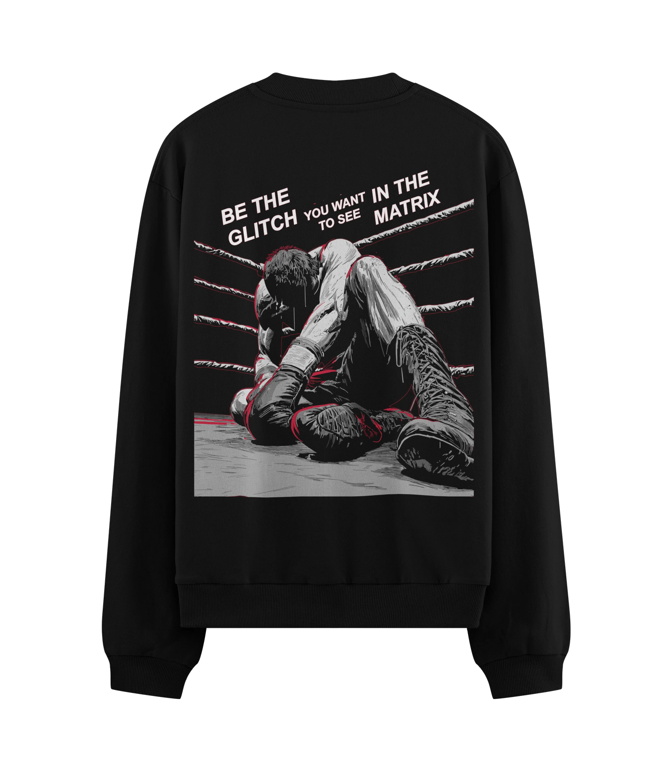 Boxing artwork on PRDGY sweatshirt
