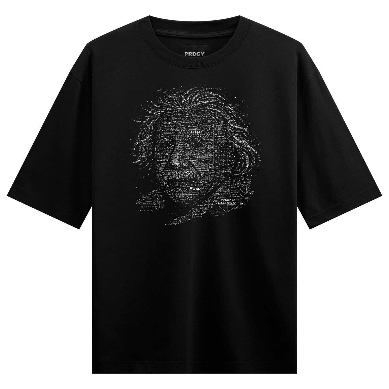 Gravity OP Oversized T-Shirt by PRDGY — design featuring a cosmic theme with floating elements, streetwear design