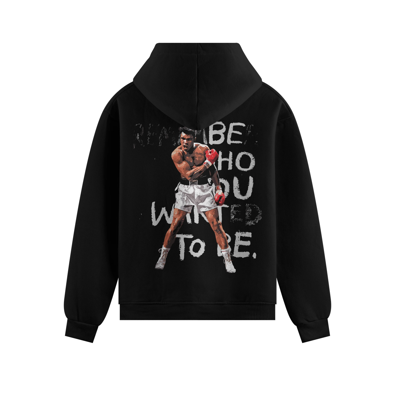 REMEMBER TO BE WHO YOU WANTED TO BE artwork on PRDGY hoodie