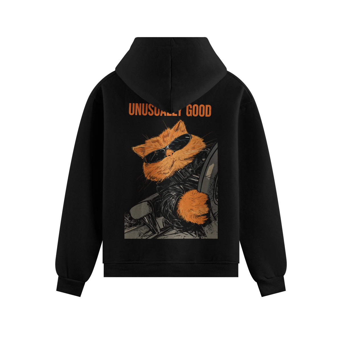 UNUSUALLY GOOD artwork on PRDGY hoodie