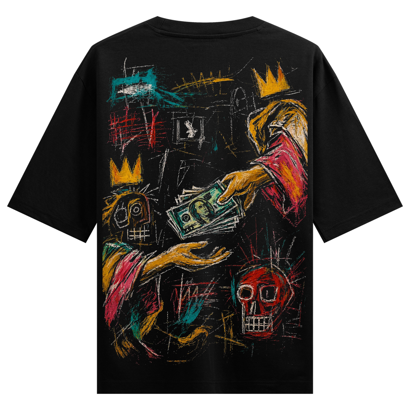 Jean-michel Basquiat artwork on PRDGY oversized t-shirt