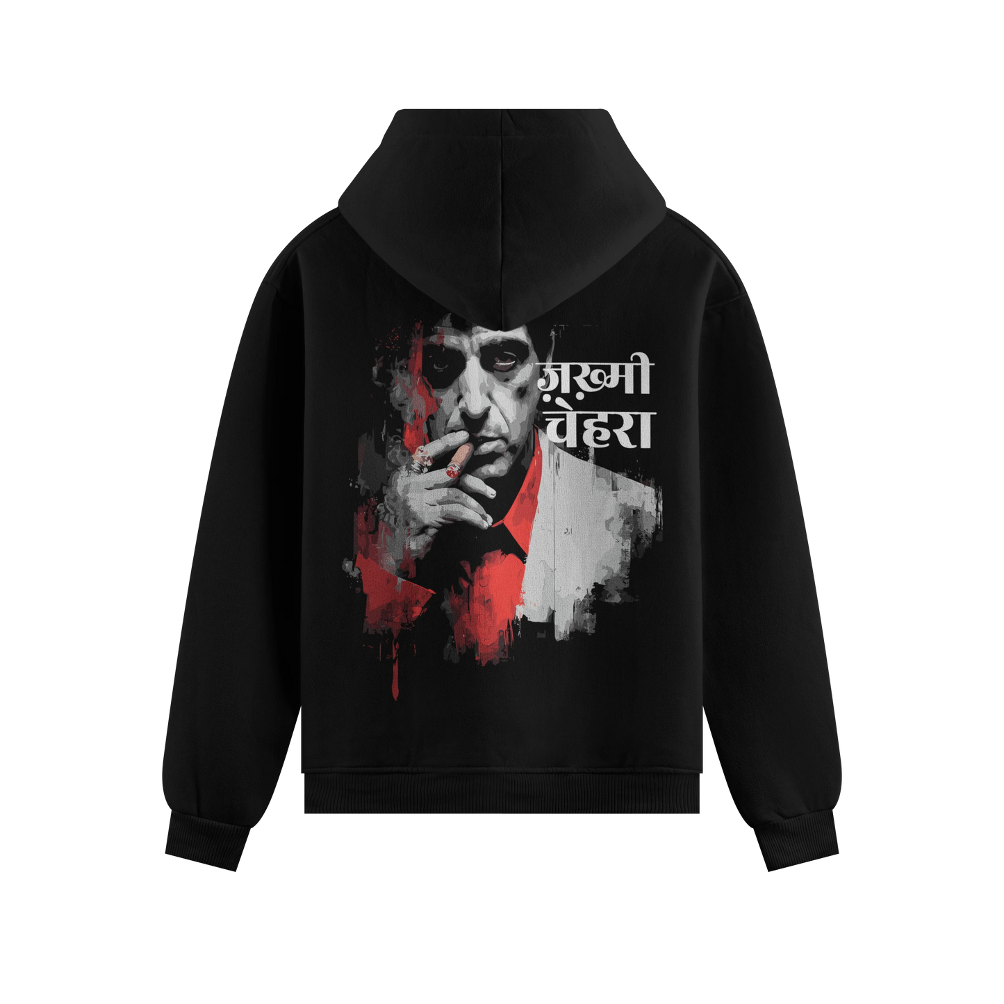 PRDGY Scar Face Oversized Sweatshirt