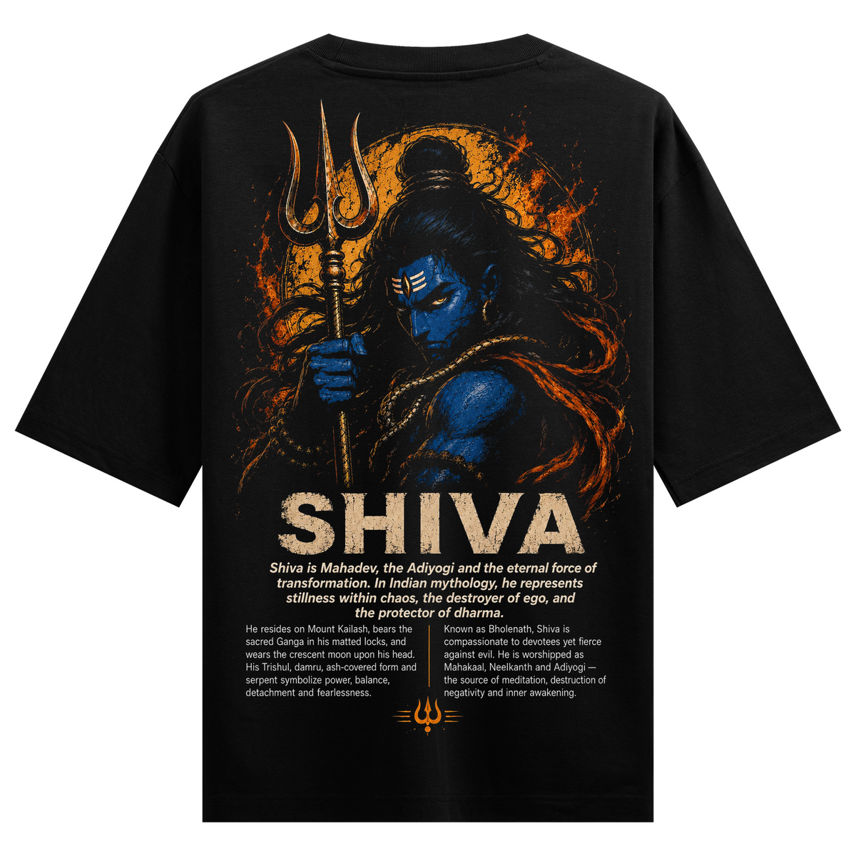 PRDGY Shiva Scripture Oversized T-Shirt
