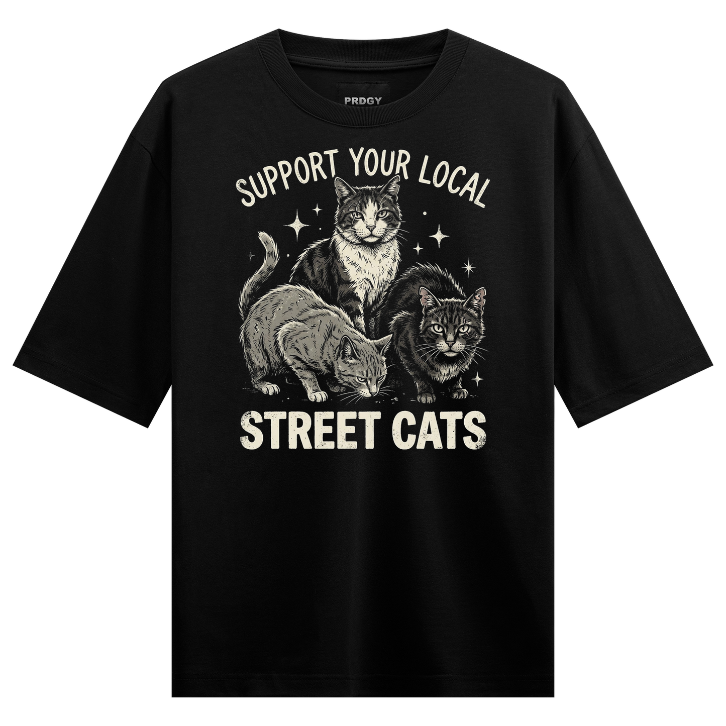 PRDGY Street Cats Oversized T-shirt