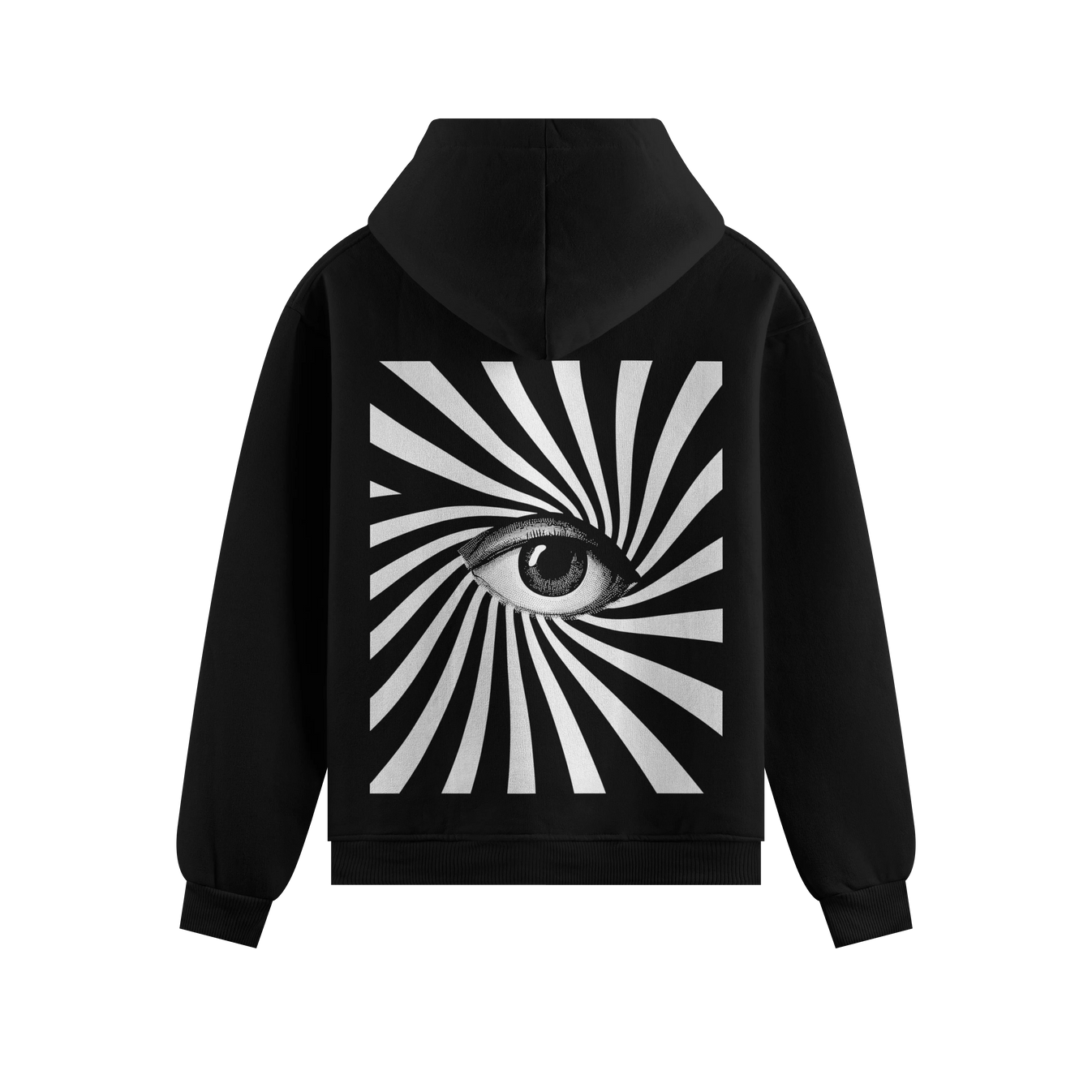 Eye artwork on PRDGY hoodie
