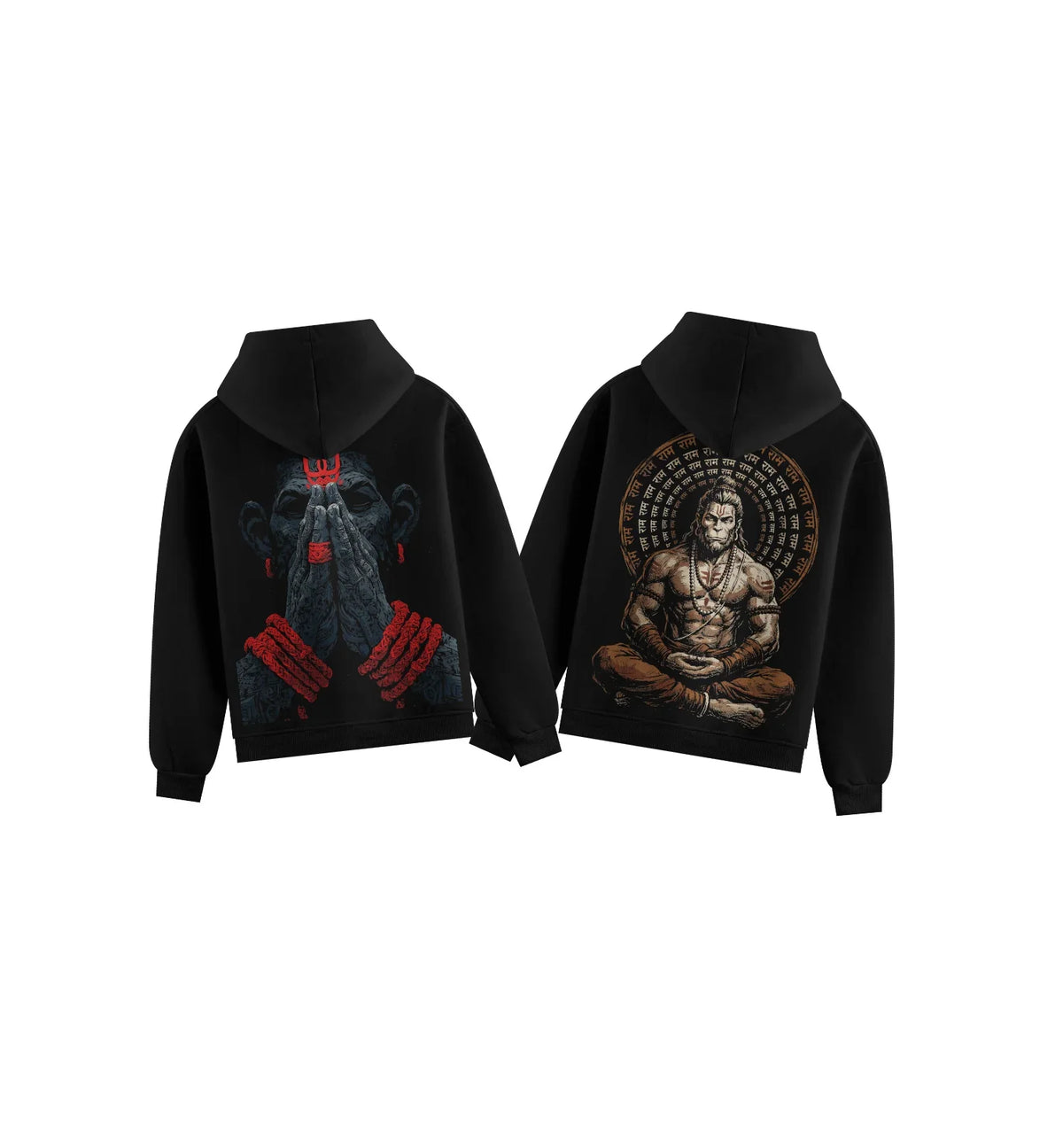 Hanuman artwork on PRDGY hoodie