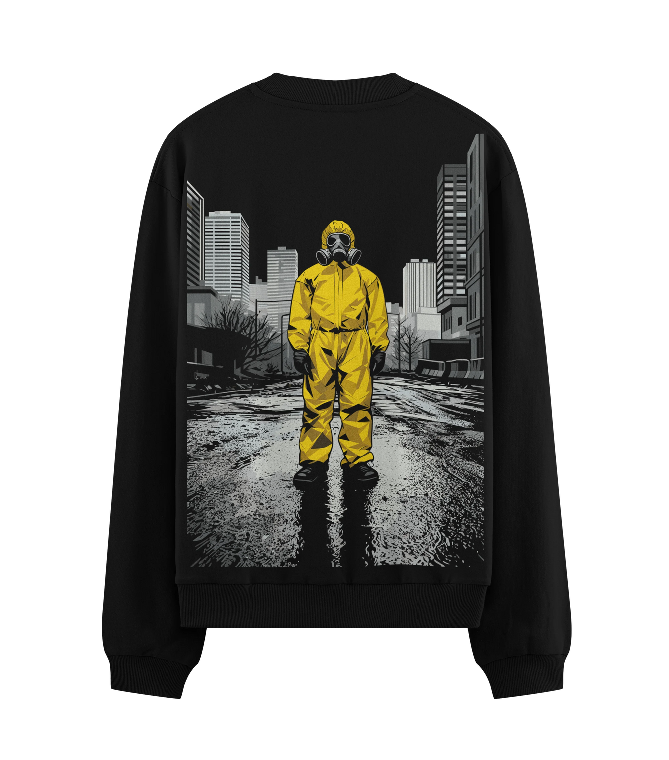 Hazmat Suit artwork on PRDGY sweatshirt