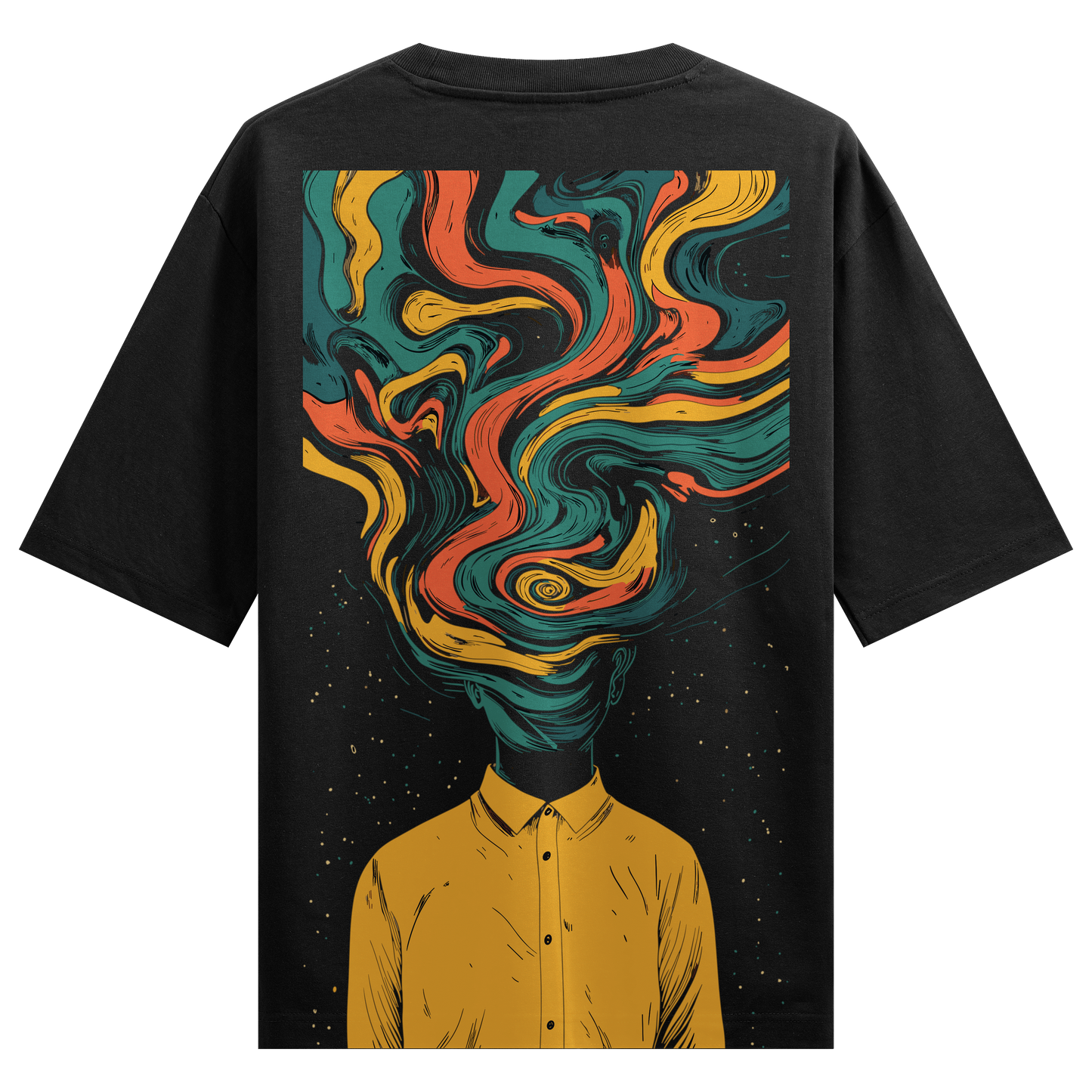 Prdgy Abstract Head Back Oversized T-Shirt