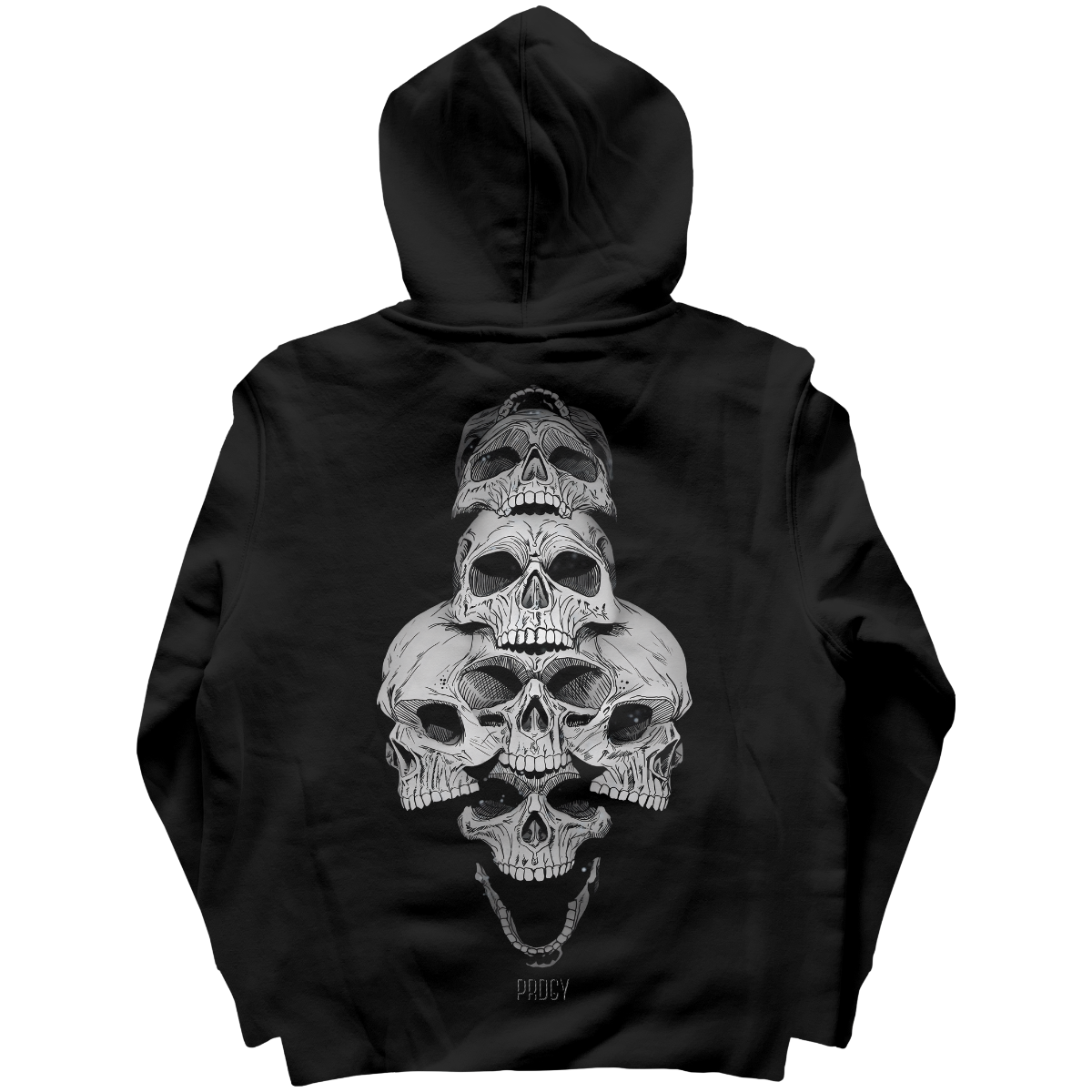 Hoodie with skull on back hotsell