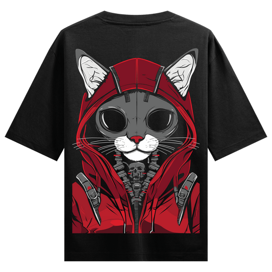 PRDGY Deaaad Cat Oversized T-Shirt