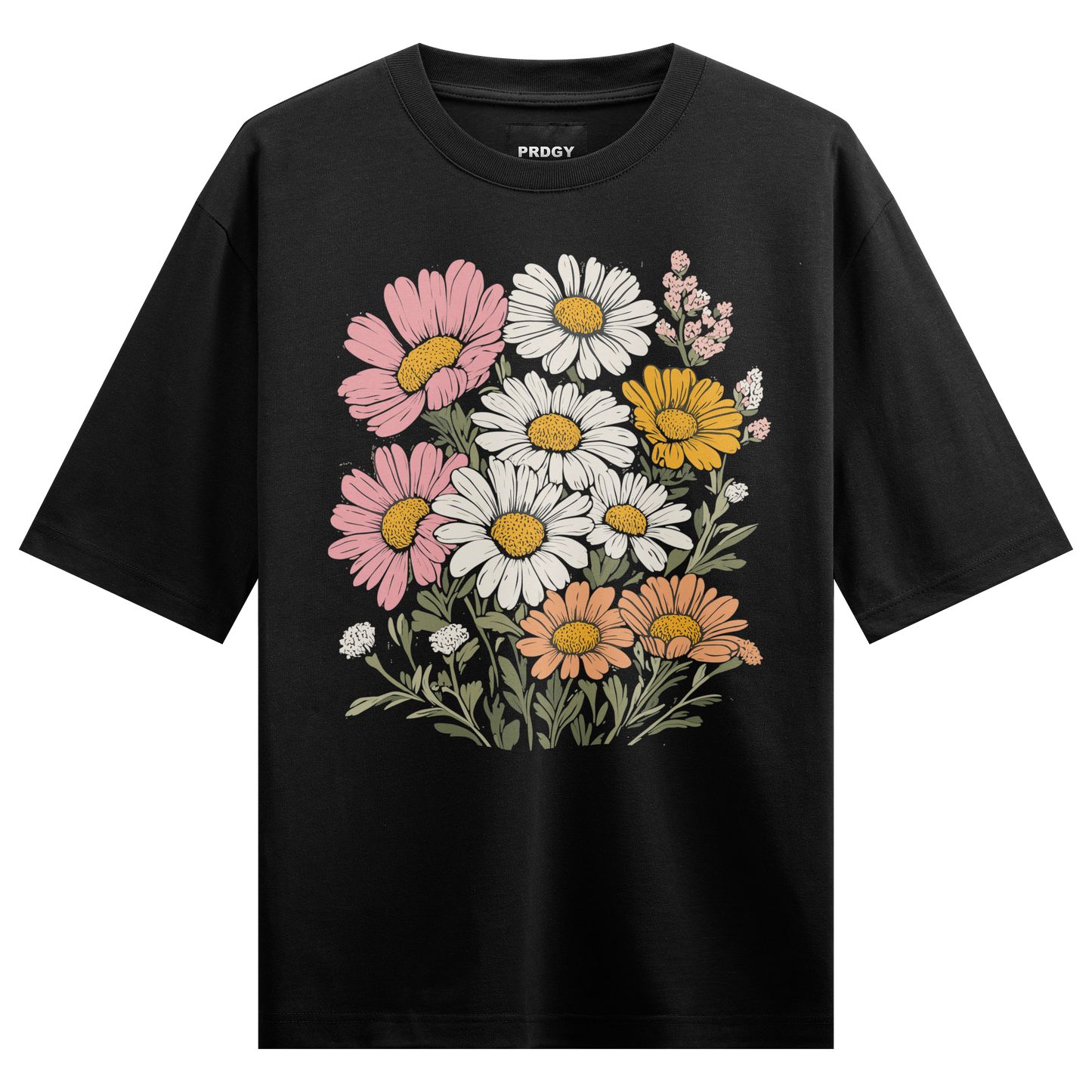 Prdgy Petals & Power Front Oversized T-Shirt