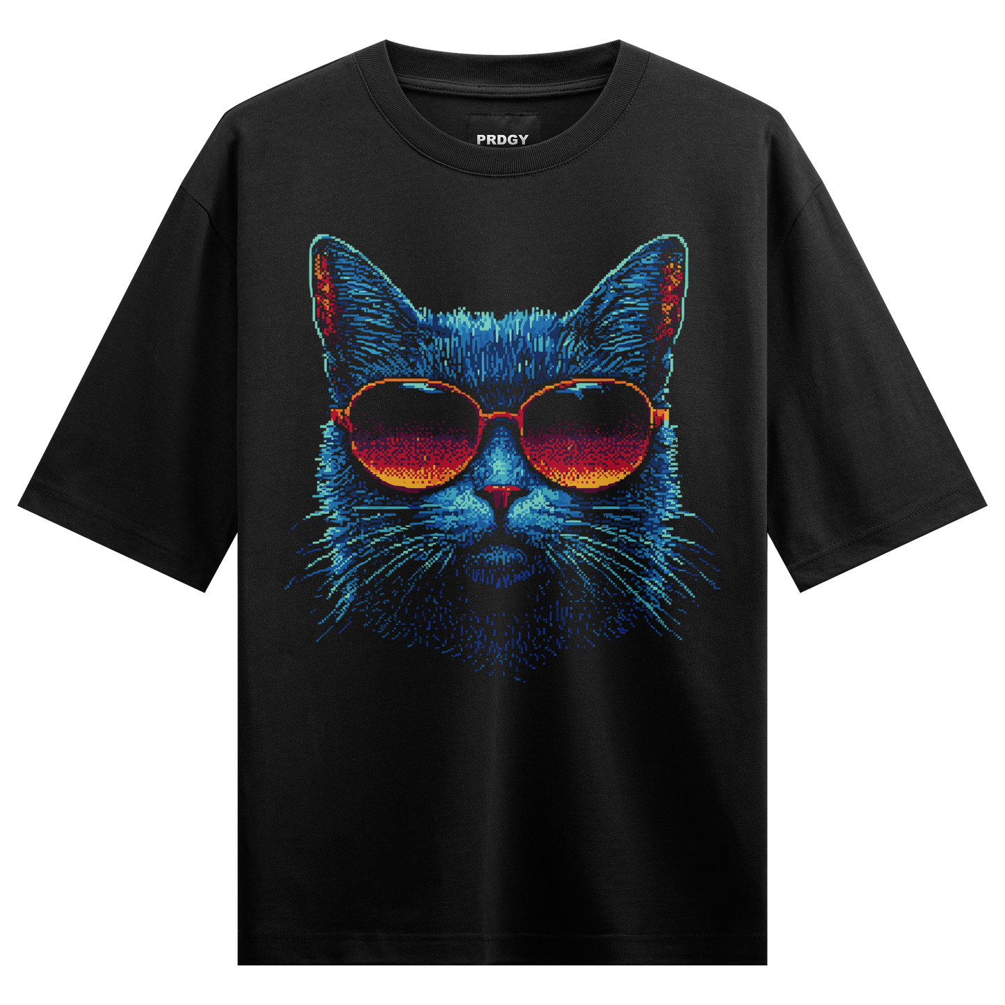 Prdgy Techno Cat Front Oversized T-Shirt