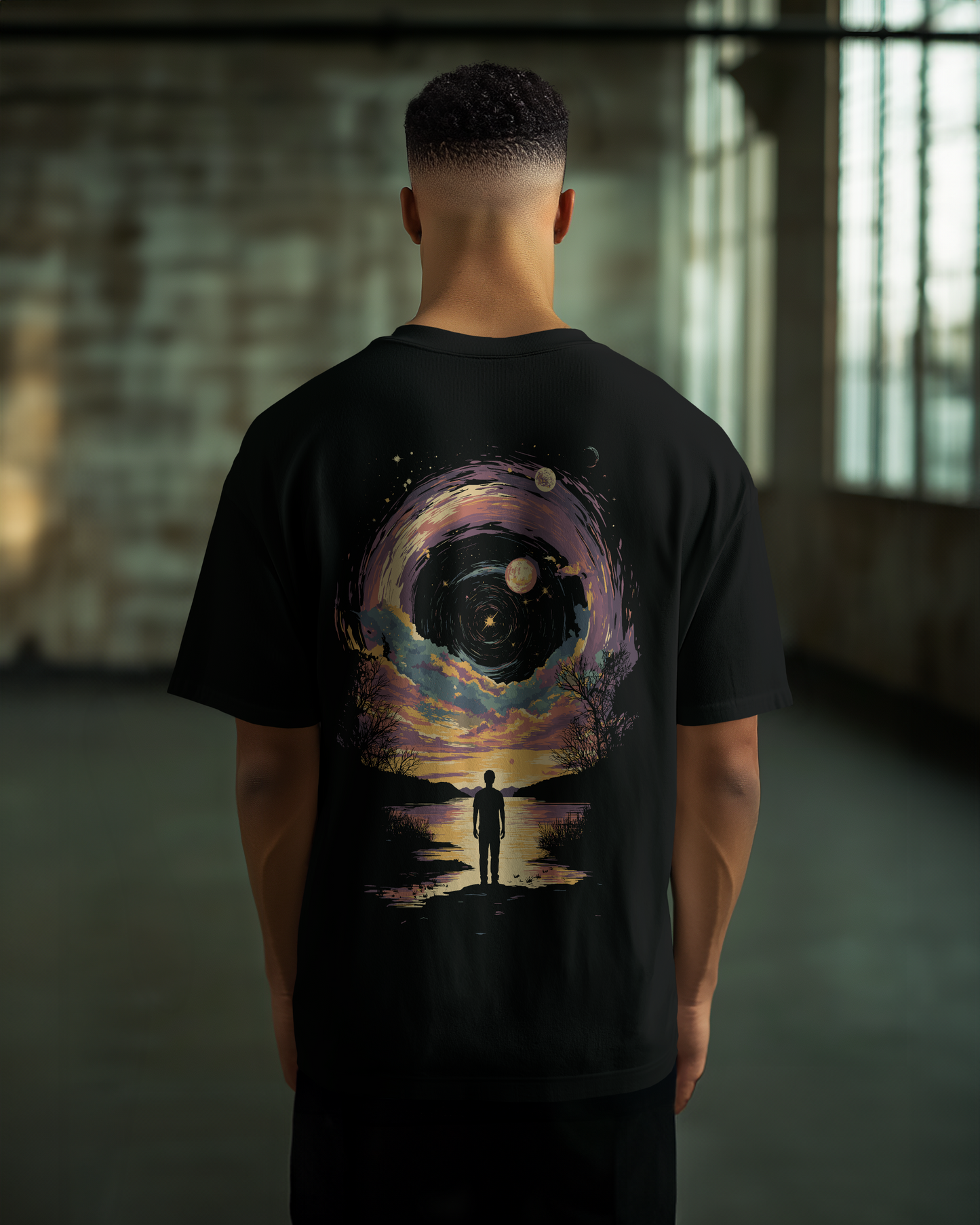 Prdgy BLACK MIRROR SKY Back Oversized T-Shirt