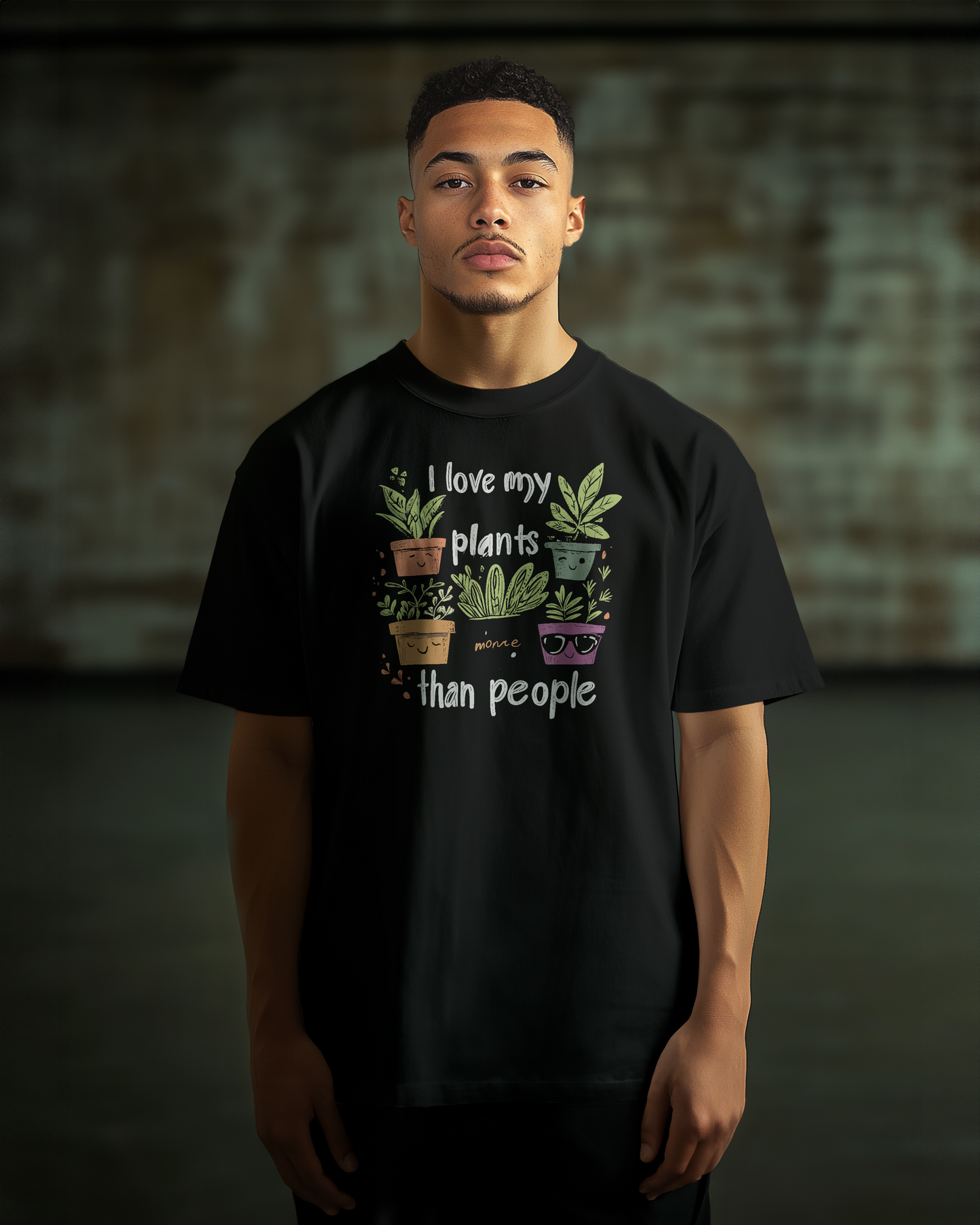 Prdgy PLANT OVER PEOPLE Front Oversized T-Shirt