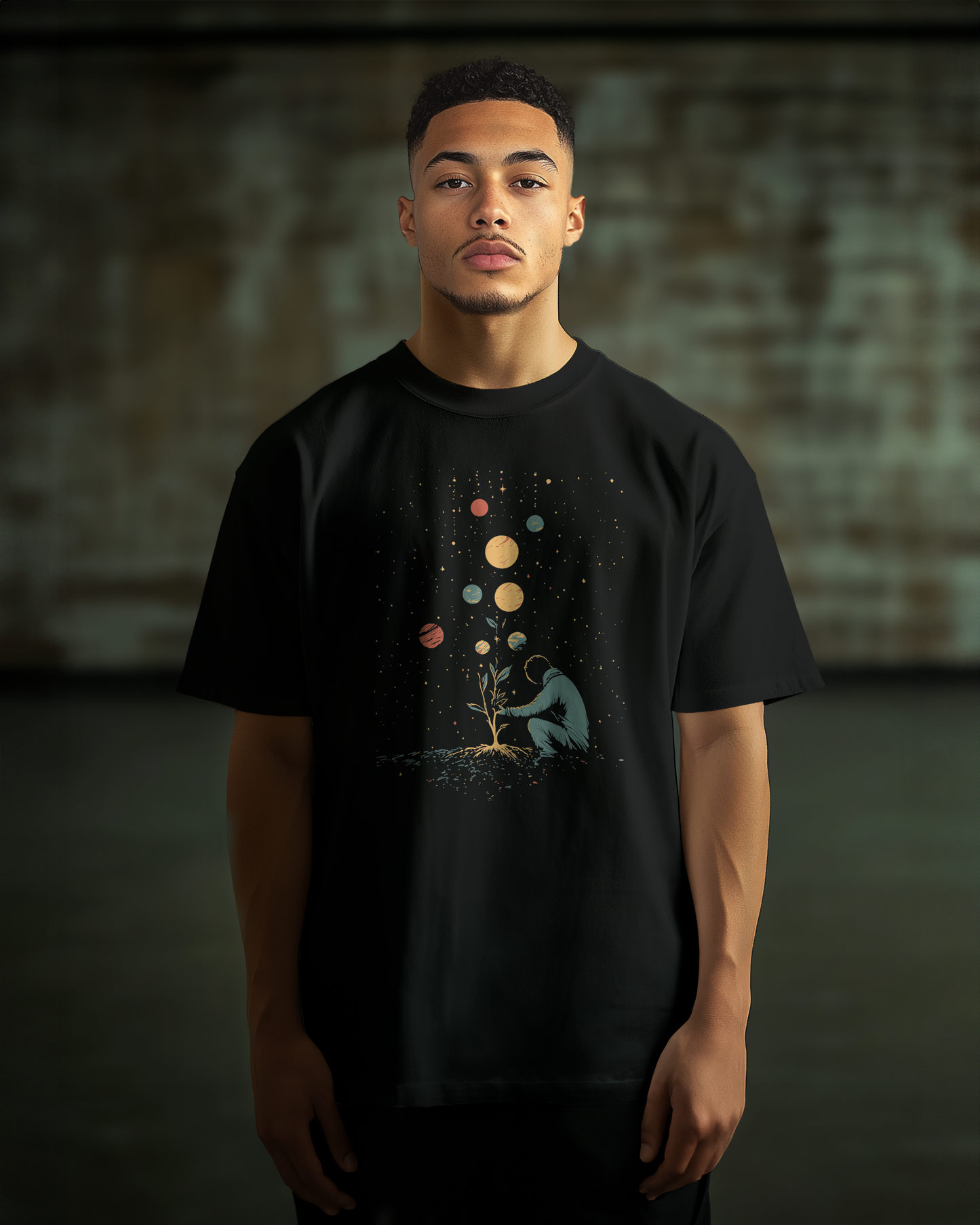 Prdgy ROOTED IN STARS Front Oversized T-Shirt