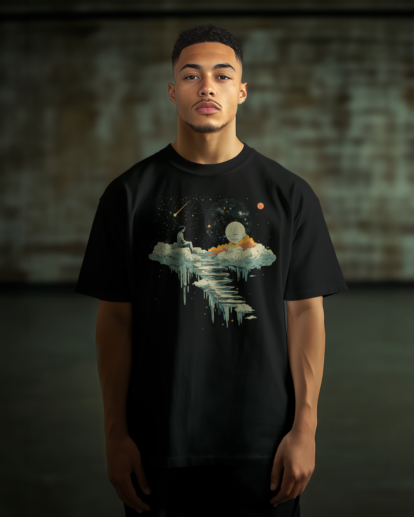 Prdgy STAIRWAY TO NOWHERE Front Oversized T-Shirt