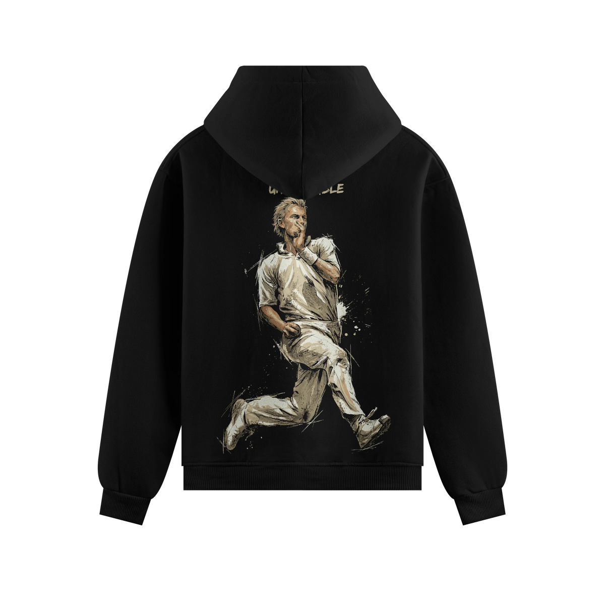 Shane Warne artwork on PRDGY hoodie