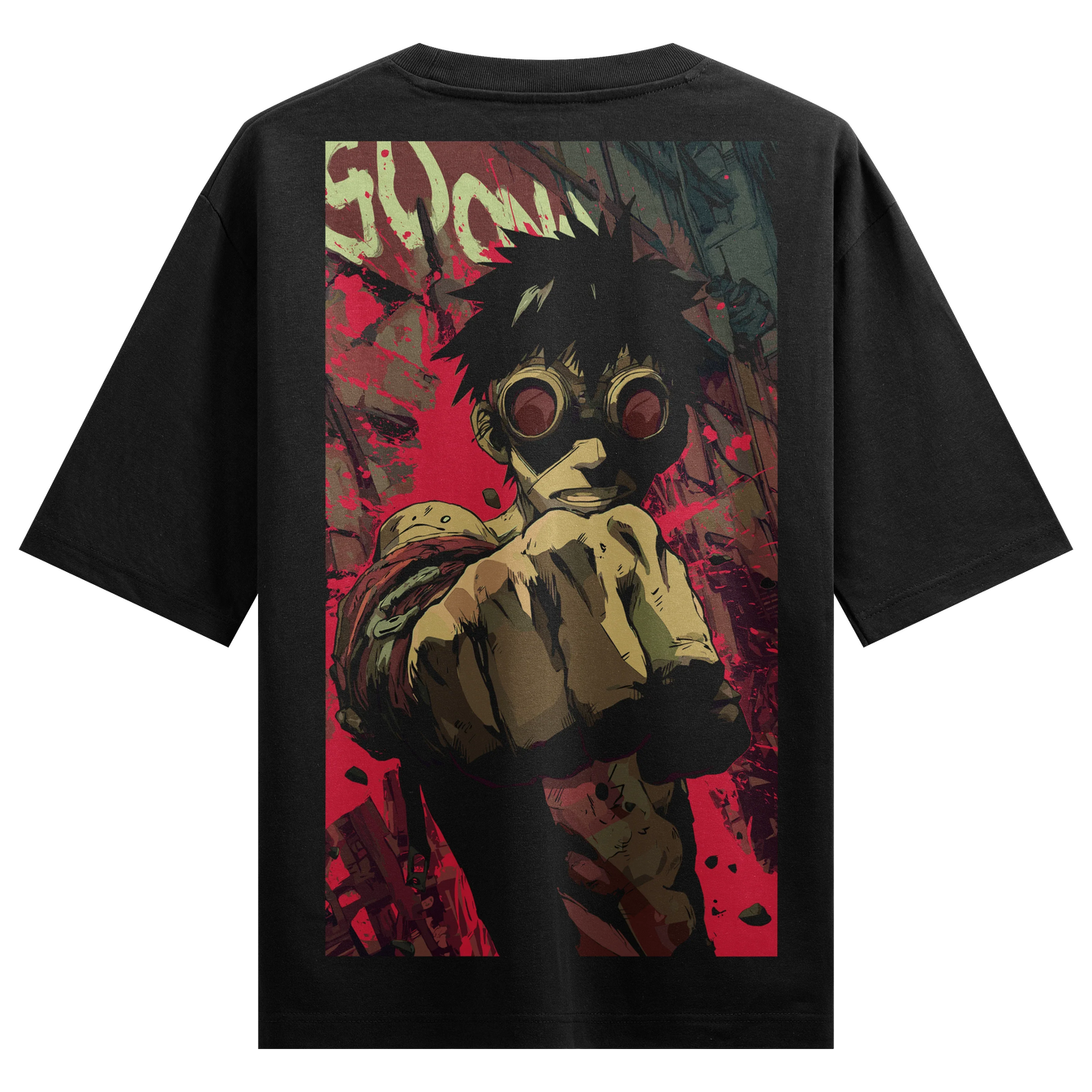 Anime Character artwork on PRDGY oversized t-shirt