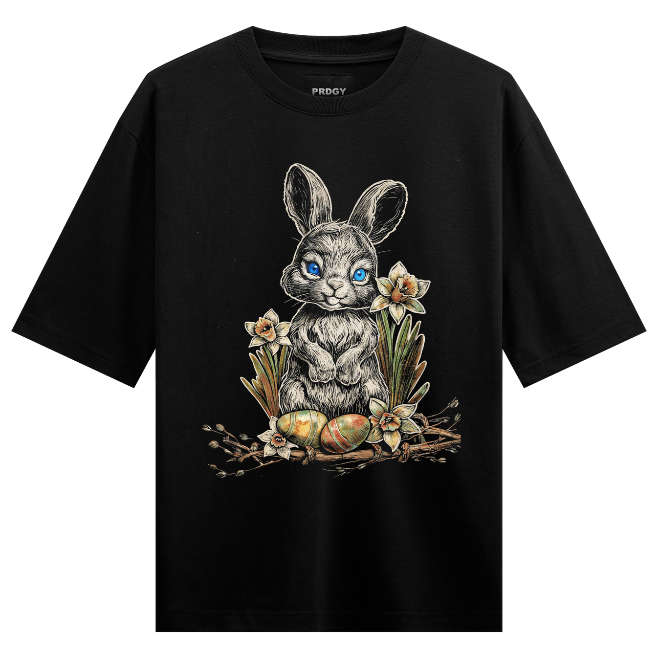 Rare Rabbit Oversized T-Shirt by PRDGY — Bold streetwear statement design, streetwear design