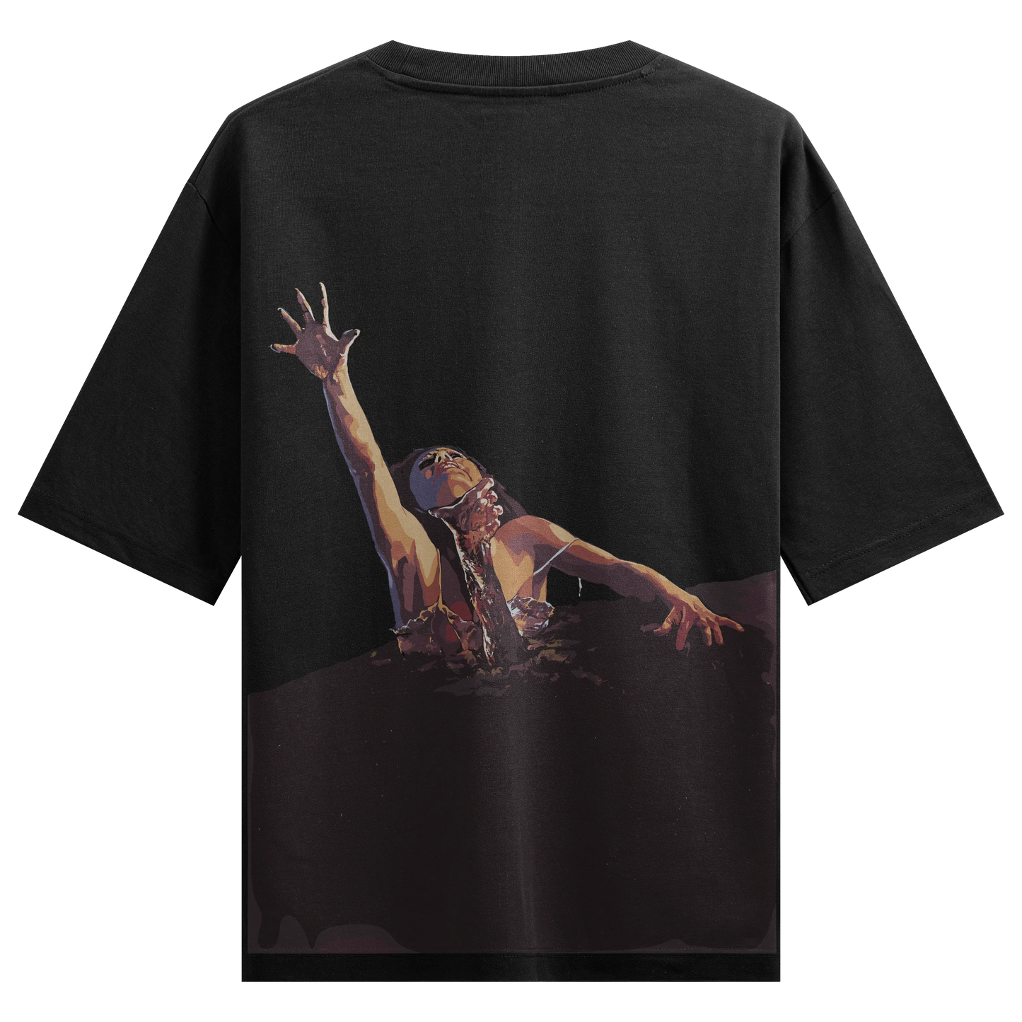 PRDGY Pulled back into dark Oversized Tshirt