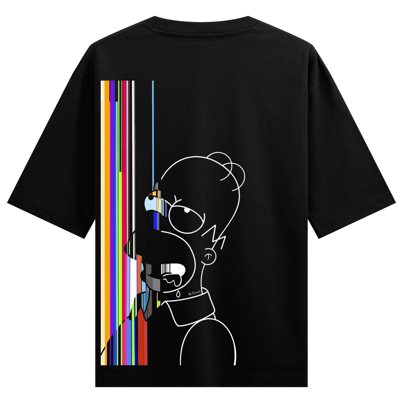 Homer Simpson artwork on PRDGY oversized t-shirt