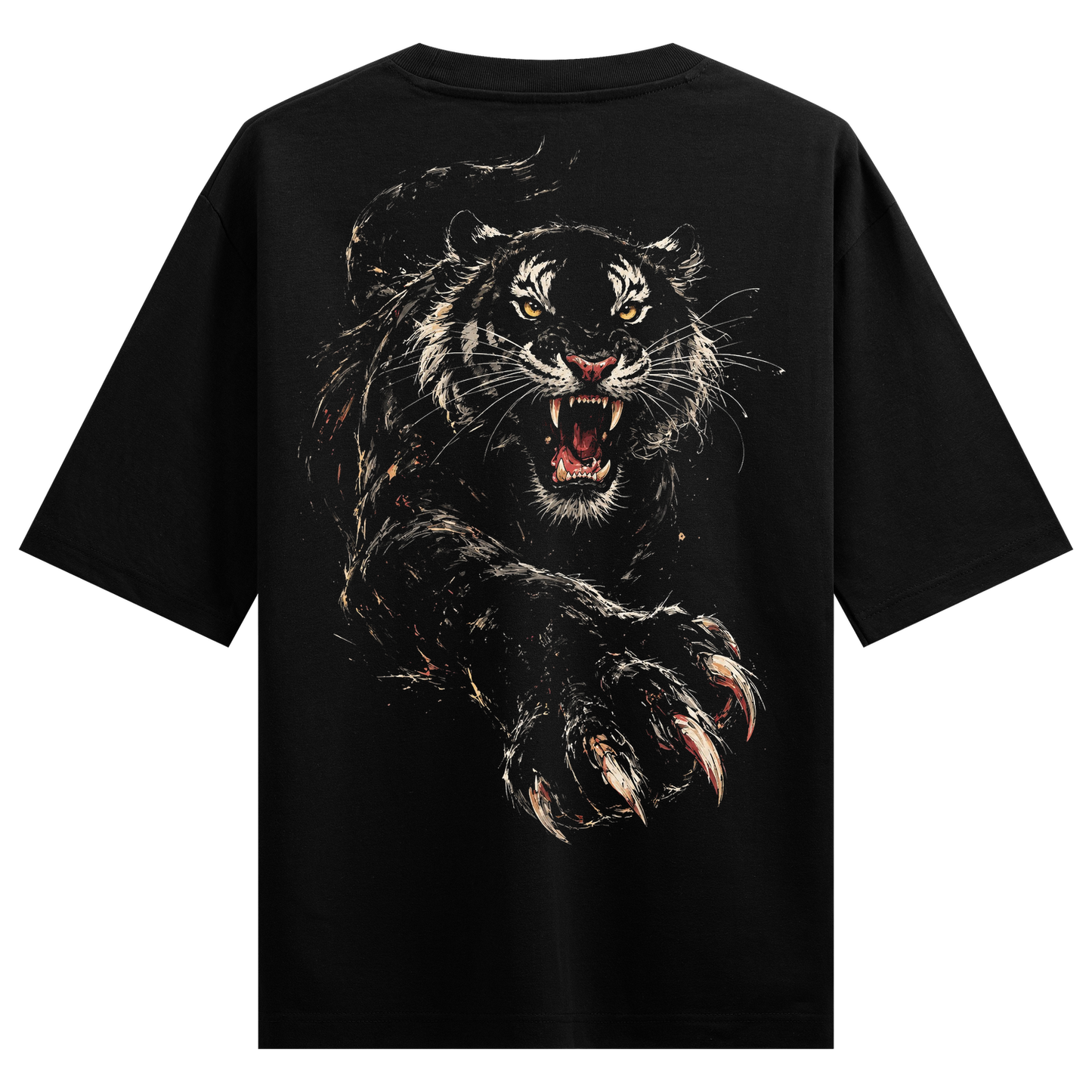 PRDGY black Tiger Oversized T-shirt