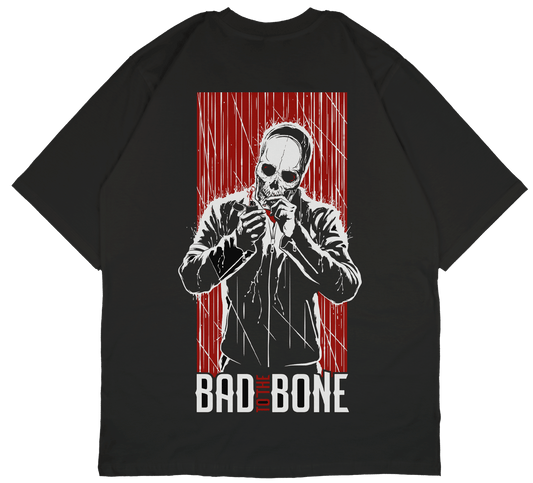 Back Print Bad And Bone Essential Oversized Tshirt - PRDGY